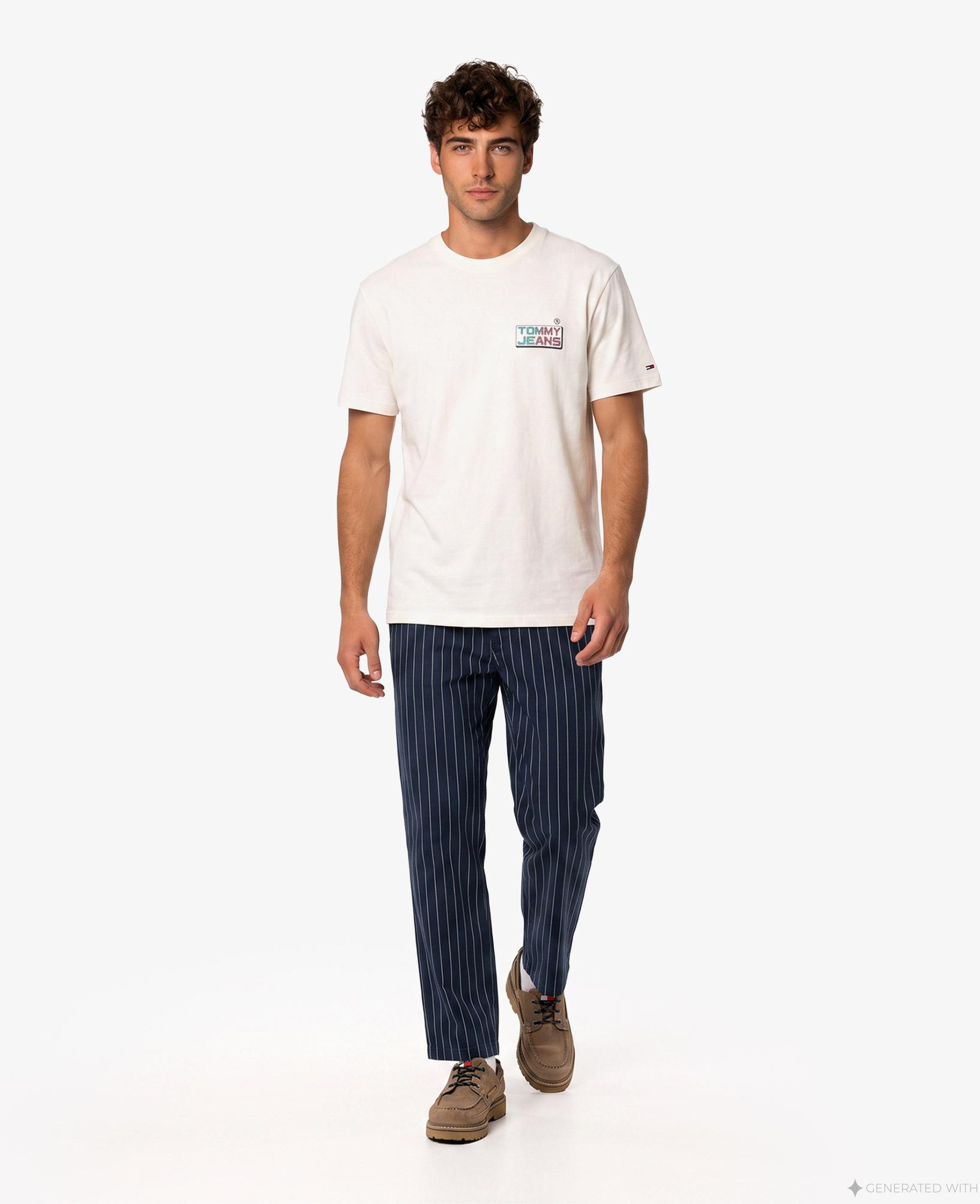 Tommy Hilfiger Jaimie Stripe Erkek Lacivert Pantolon