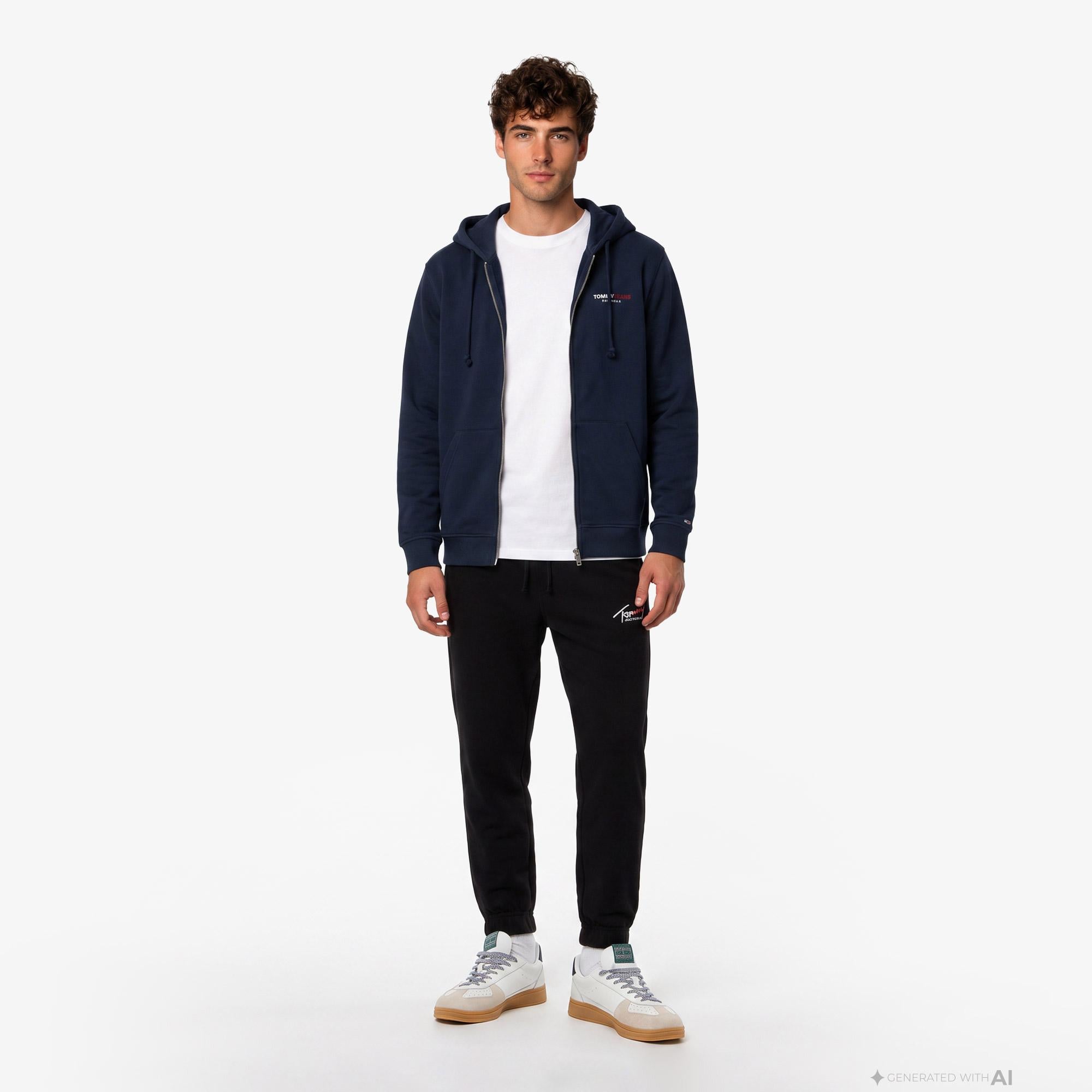 Tommy Hilfiger Dna Backprint Erkek Lacivert Sweatshirt