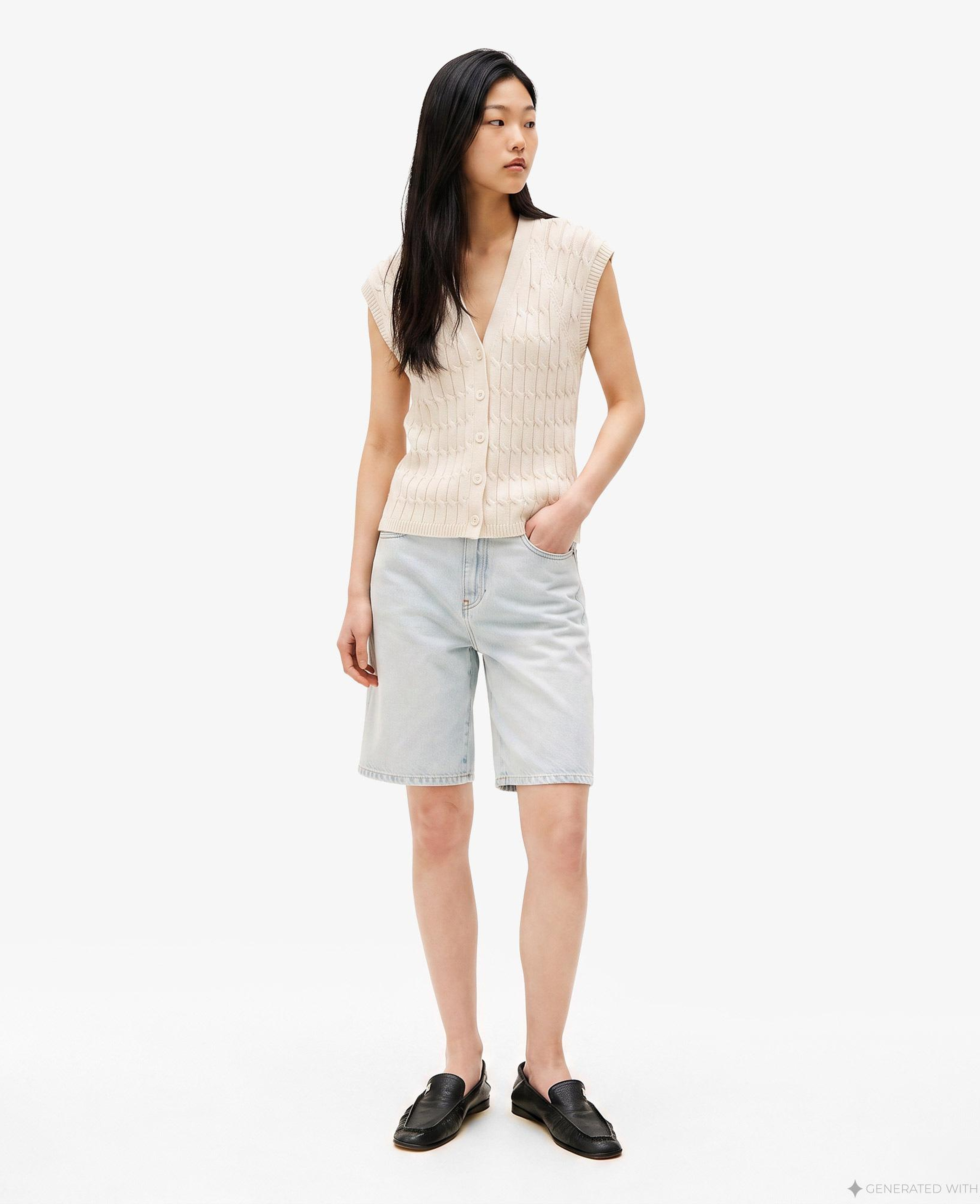 Tommy Hilfiger Mid Cable Cardi Kadın Sarı Triko