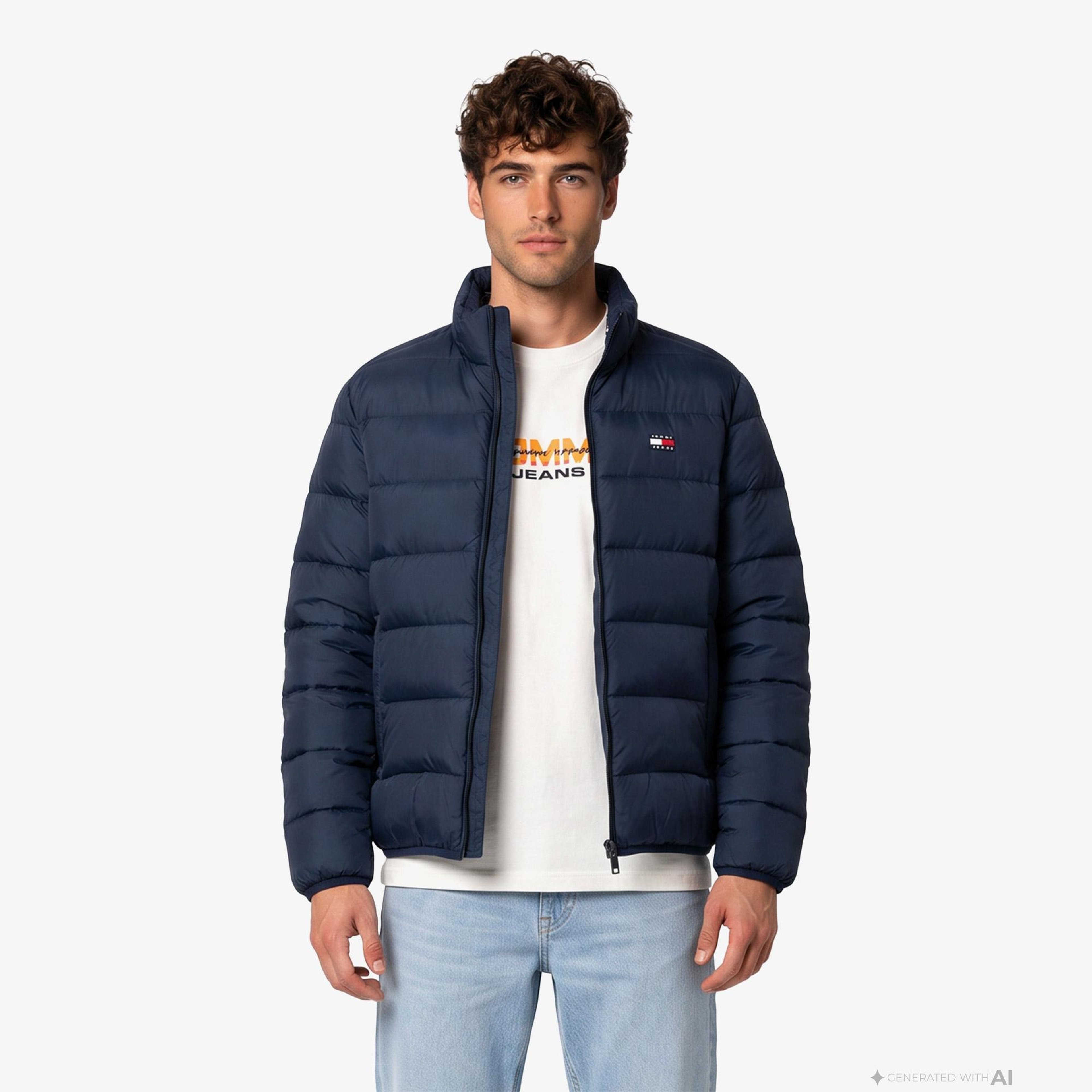 Tommy Hilfiger Light Down Erkek Lacivert Mont