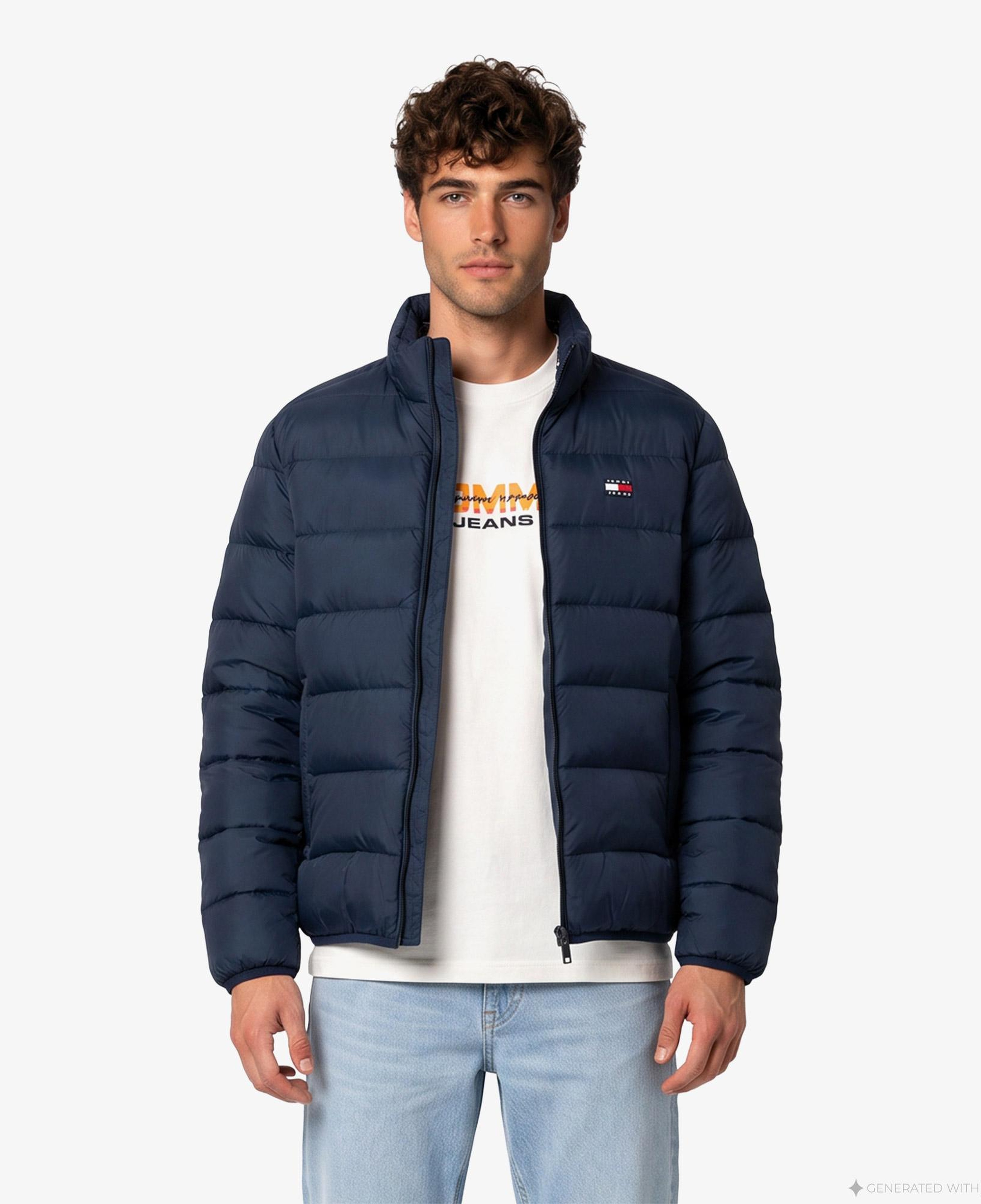 Tommy Hilfiger Light Down Erkek Lacivert Mont
