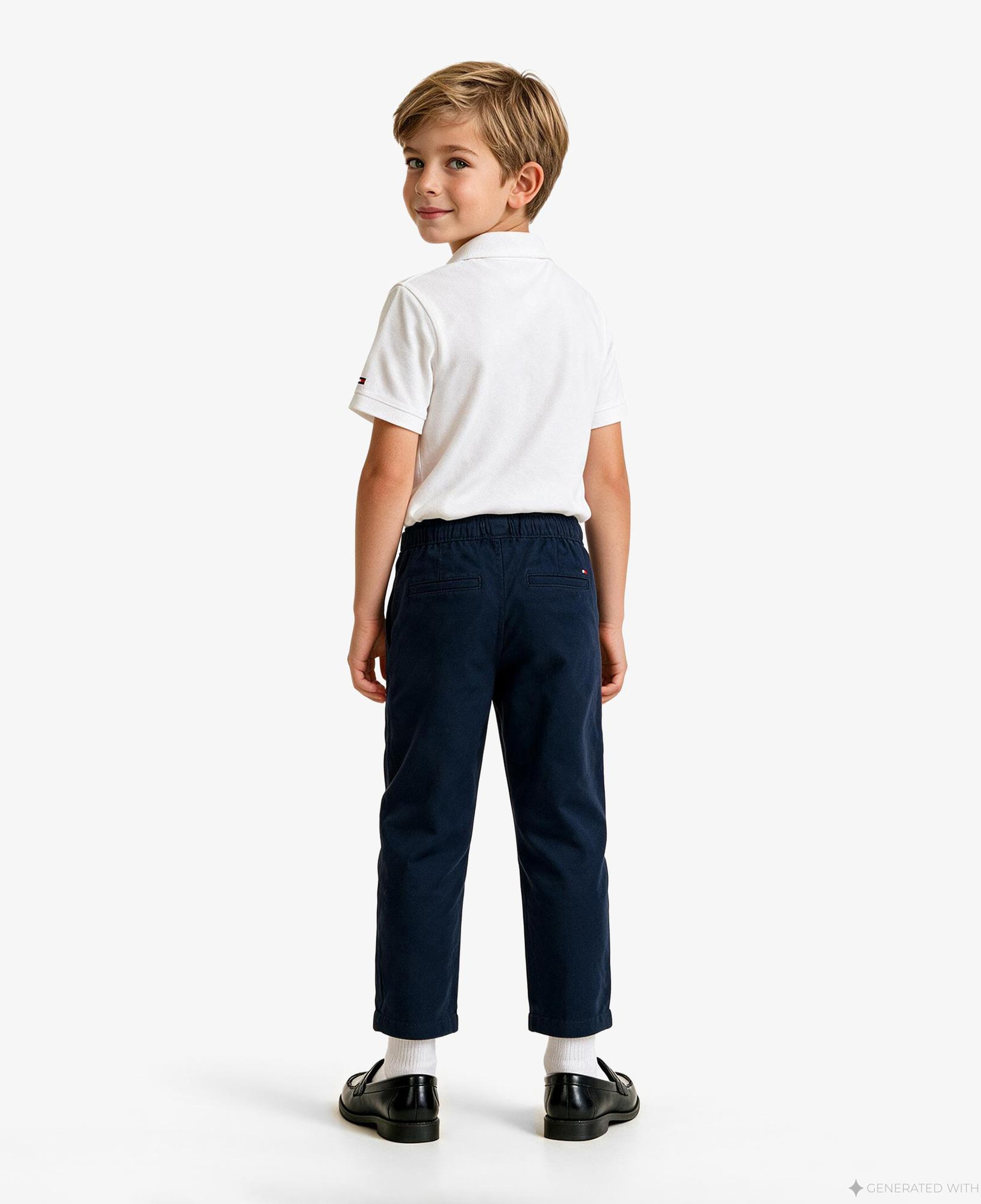 Tommy Hilfiger Baggy Pull On Soft Twill Çocuk Lacivert Pantolon