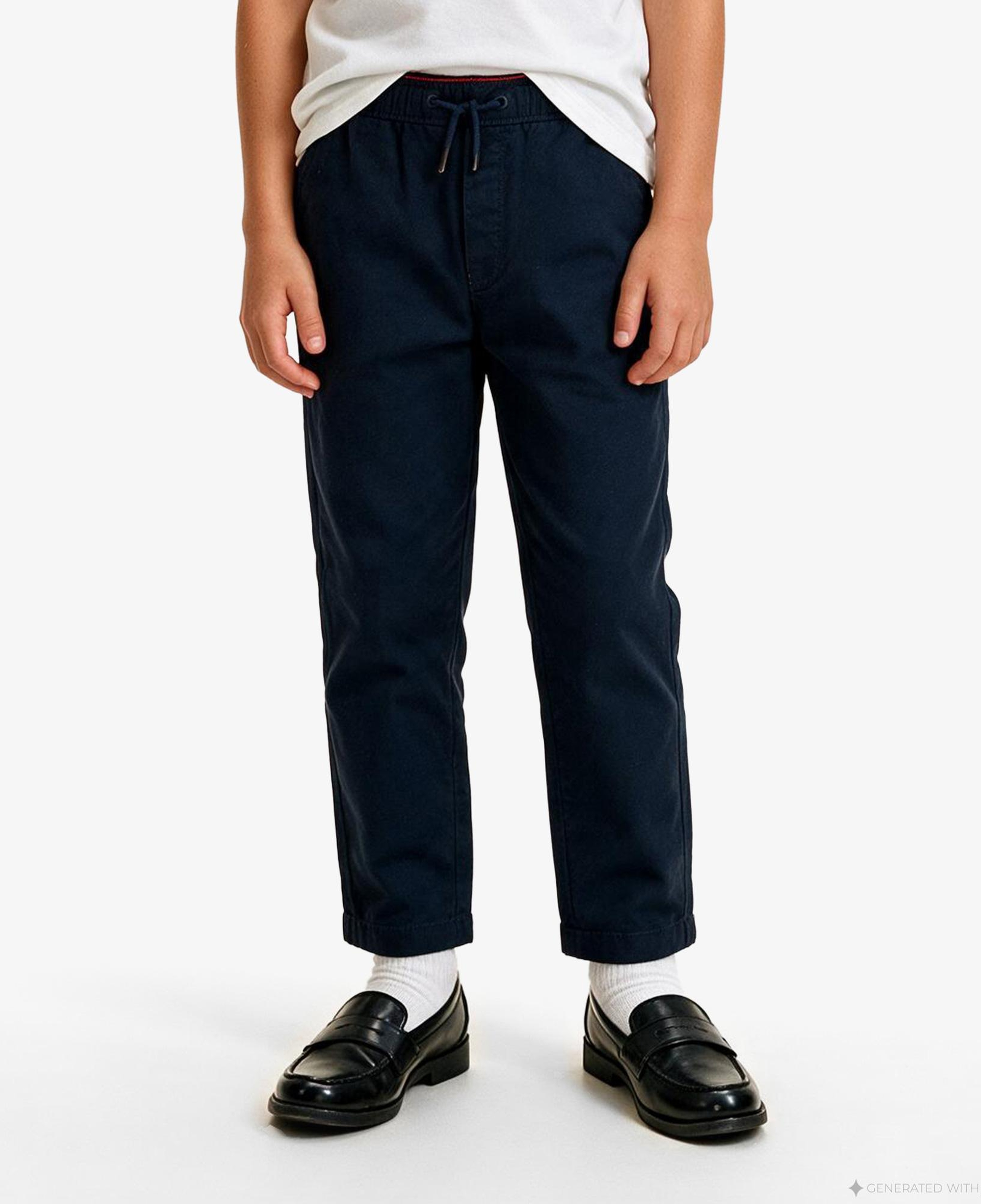 Tommy Hilfiger Baggy Pull On Soft Twill Çocuk Lacivert Pantolon