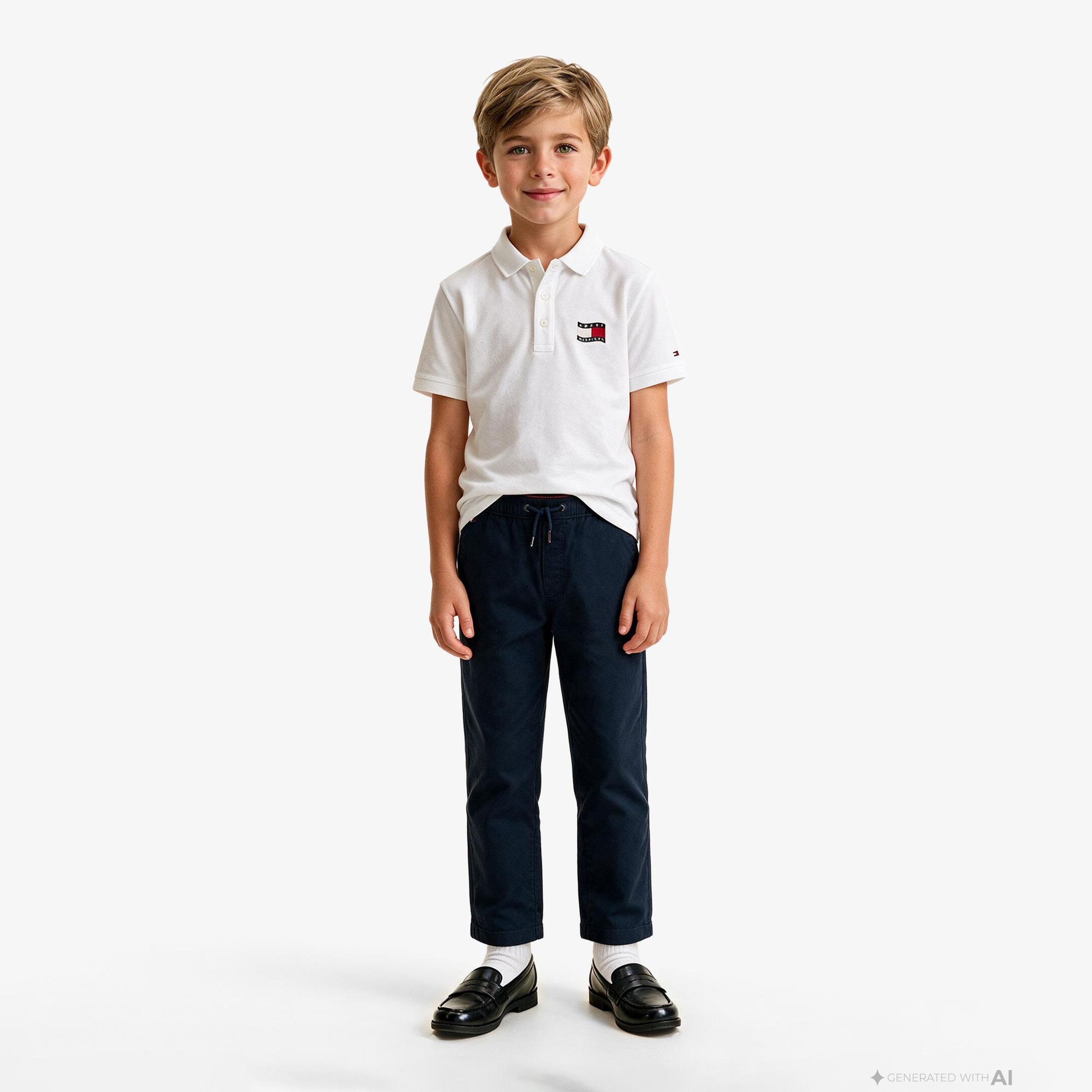 Tommy Hilfiger Baggy Pull On Soft Twill Çocuk Lacivert Pantolon