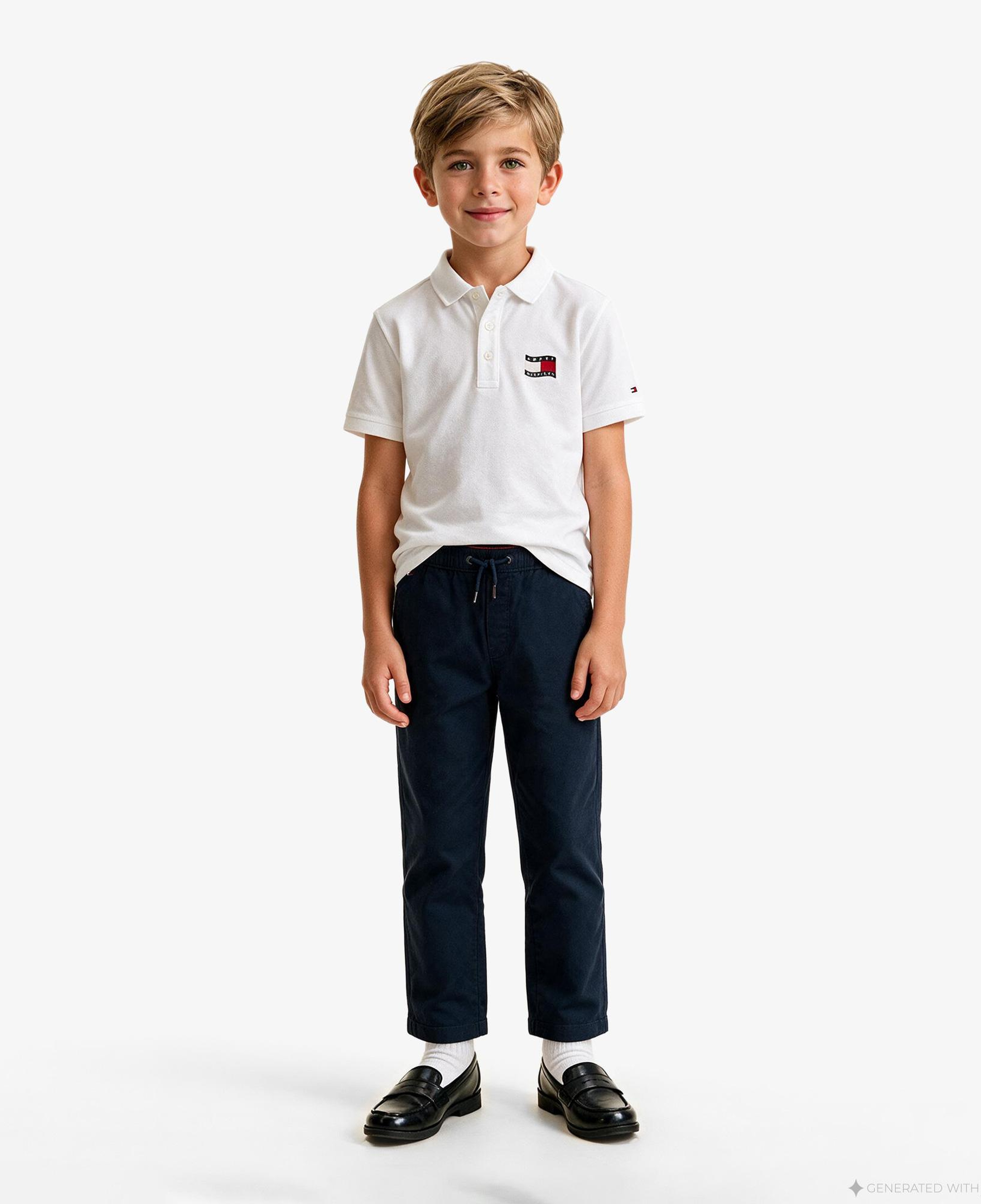 Tommy Hilfiger Baggy Pull On Soft Twill Çocuk Lacivert Pantolon