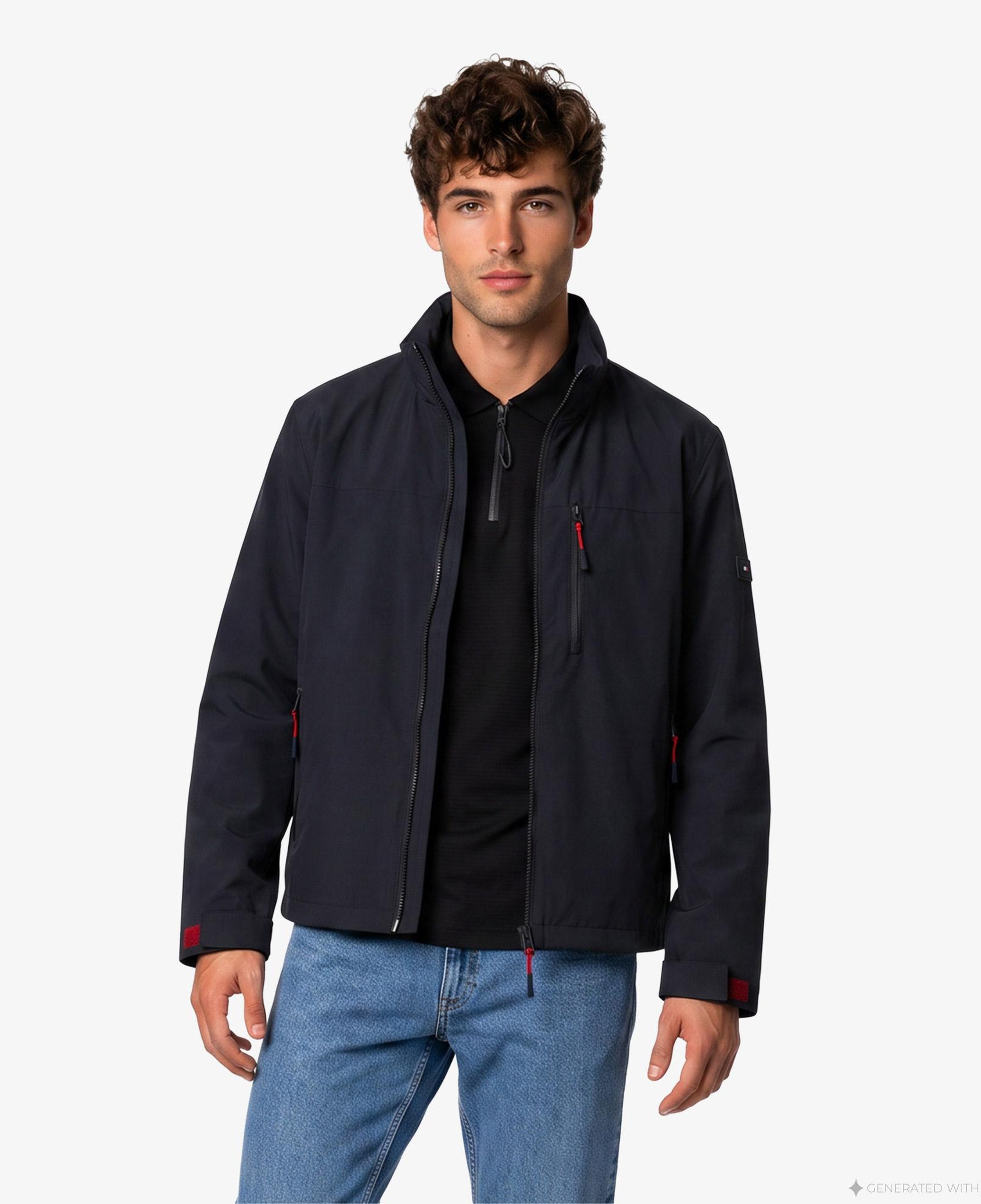 Tommy Hilfiger Crew Jacket Erkek Lacivert Ceket
