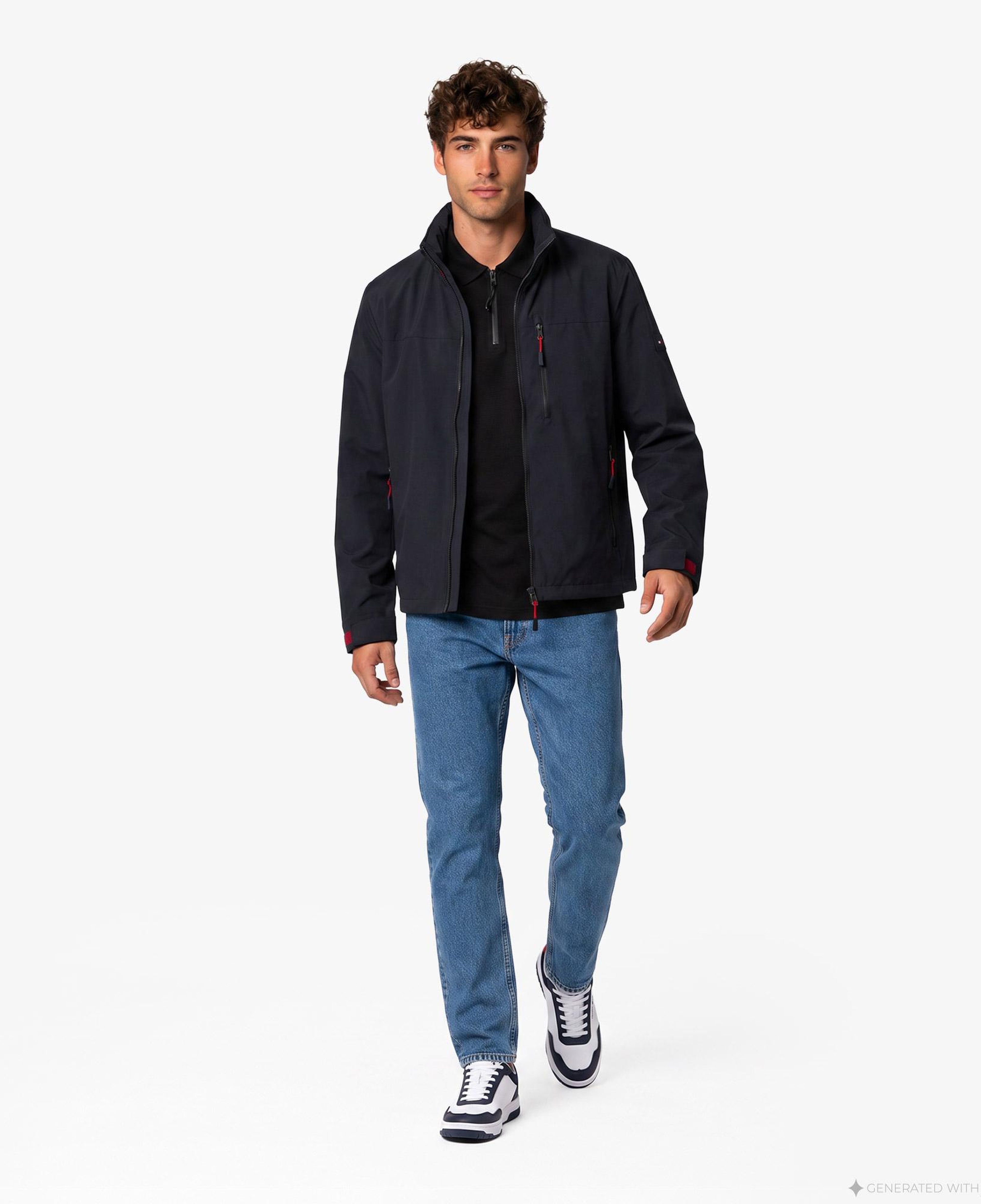 Tommy Hilfiger Crew Jacket Erkek Lacivert Ceket