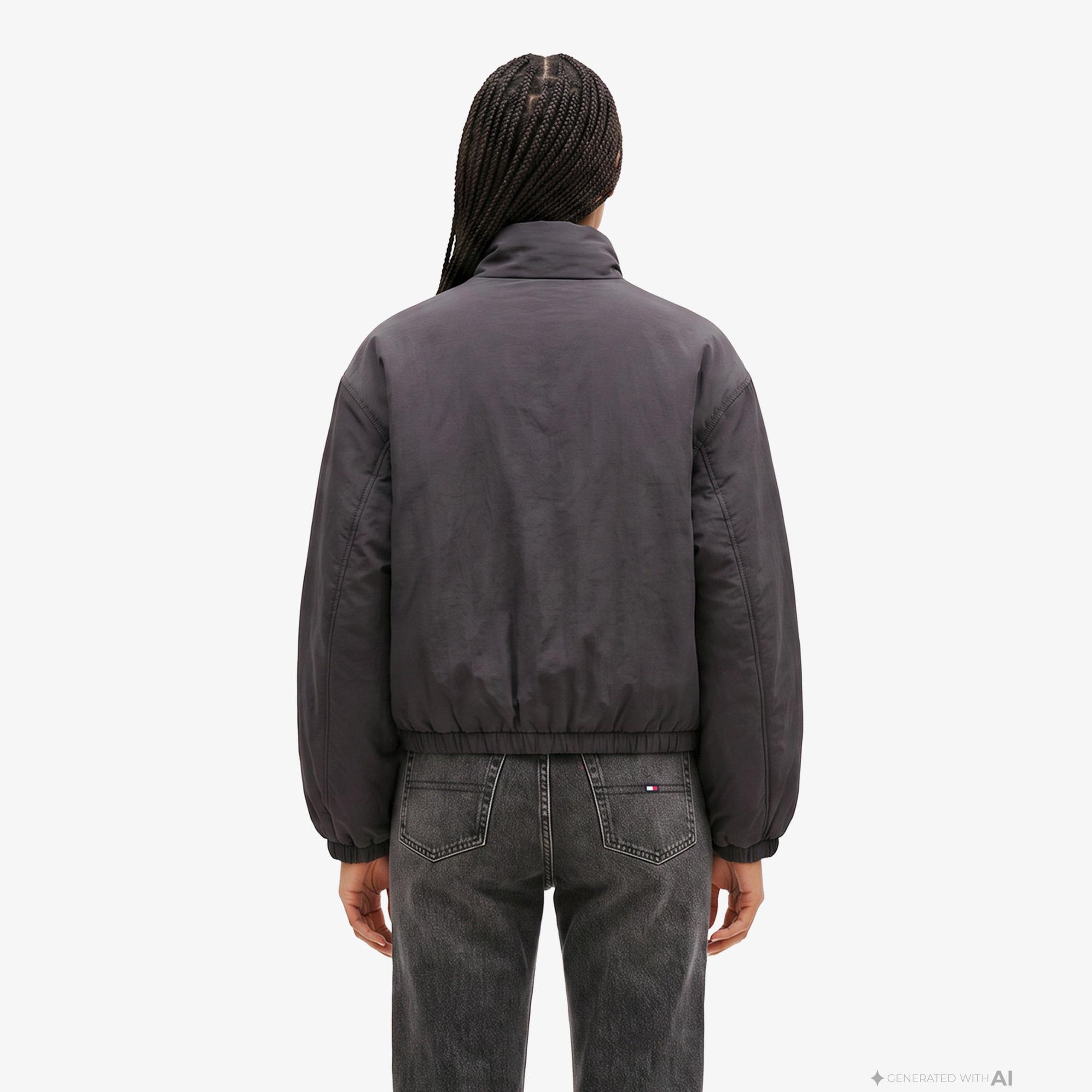 Tommy Hilfiger Padded High Neck Kadın Siyah Mont