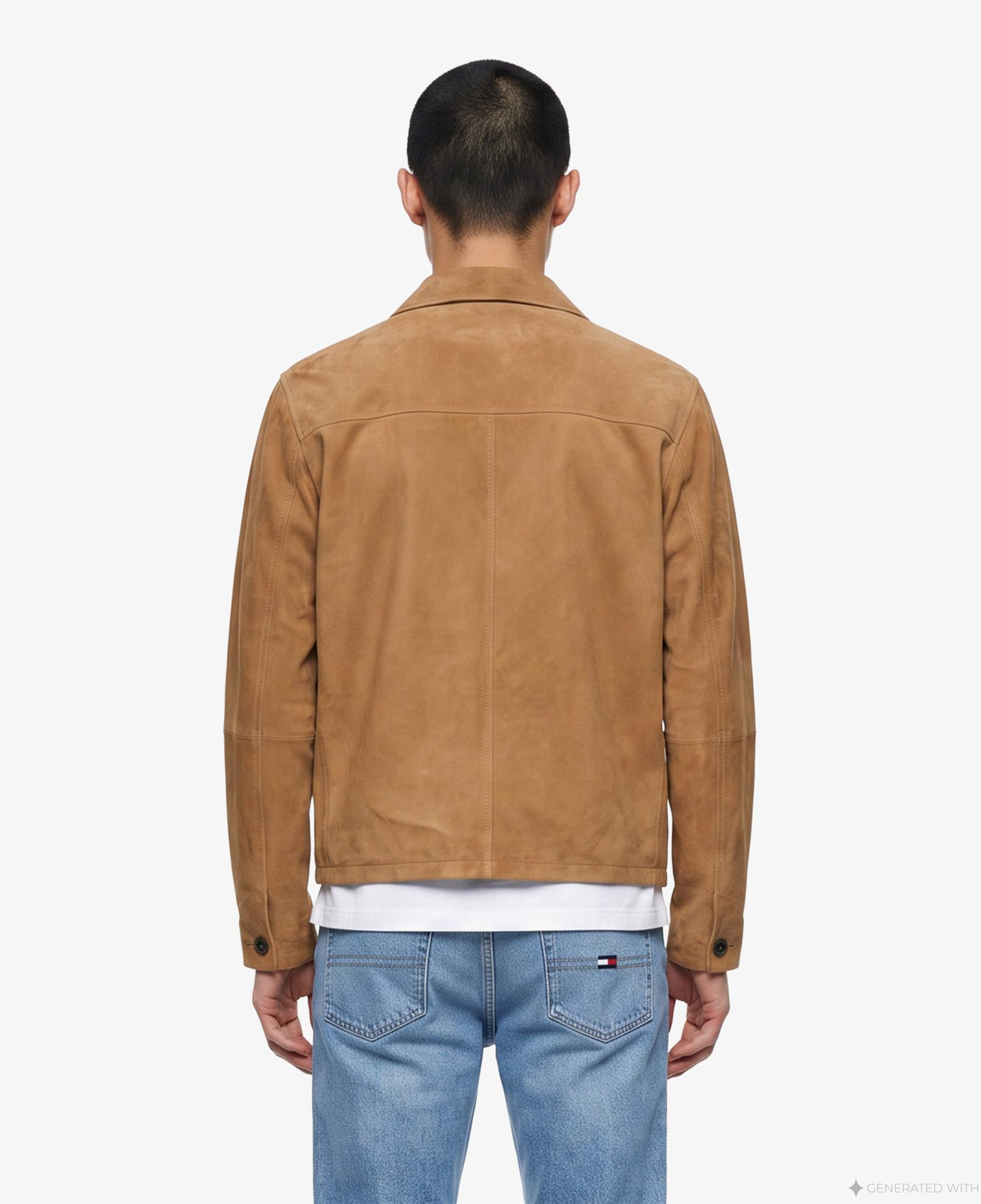 Tommy Hilfiger Suede Chore Erkek Kahverengi Ceket
