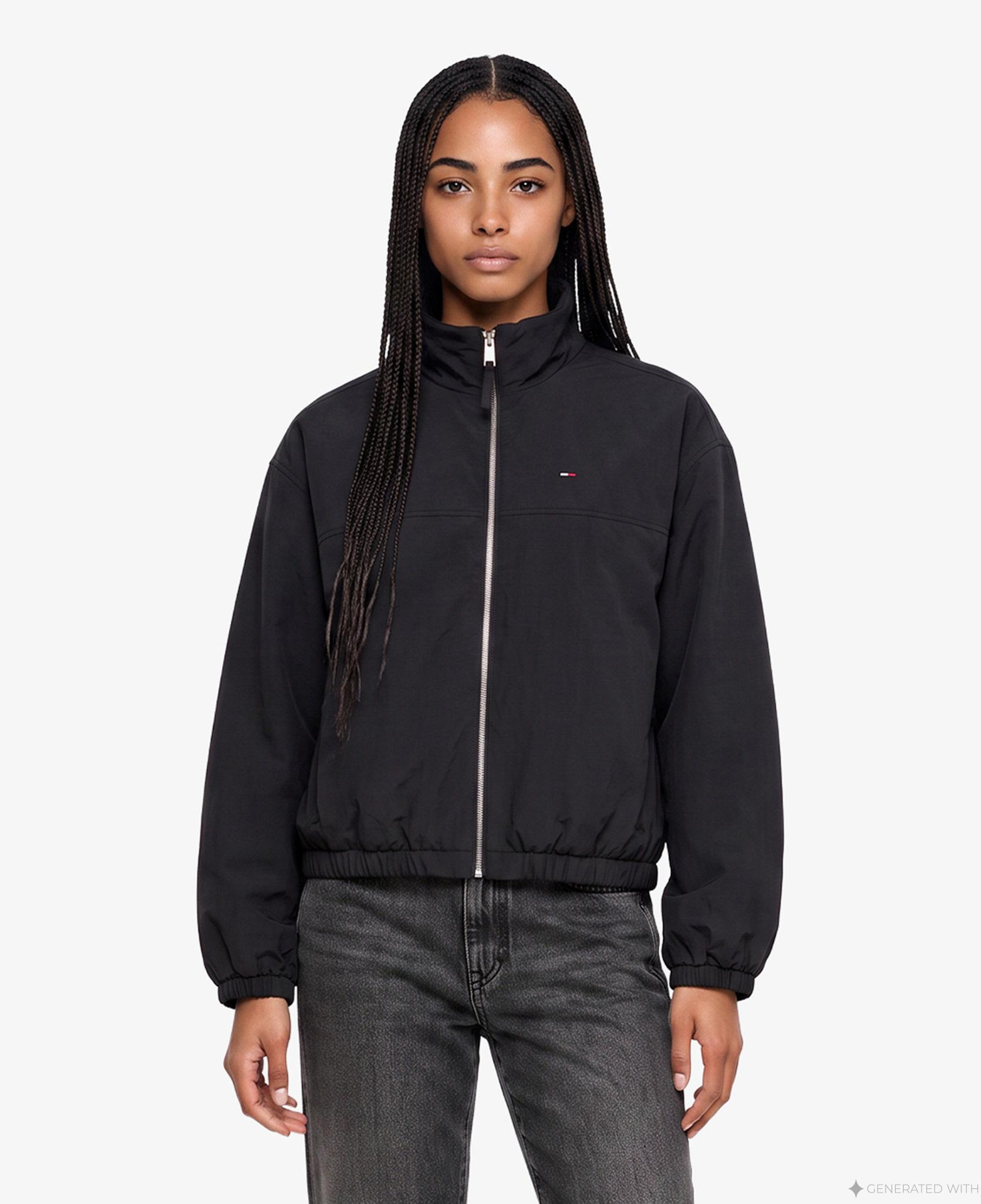 Tommy Hilfiger Padded High Neck Kadın Siyah Mont