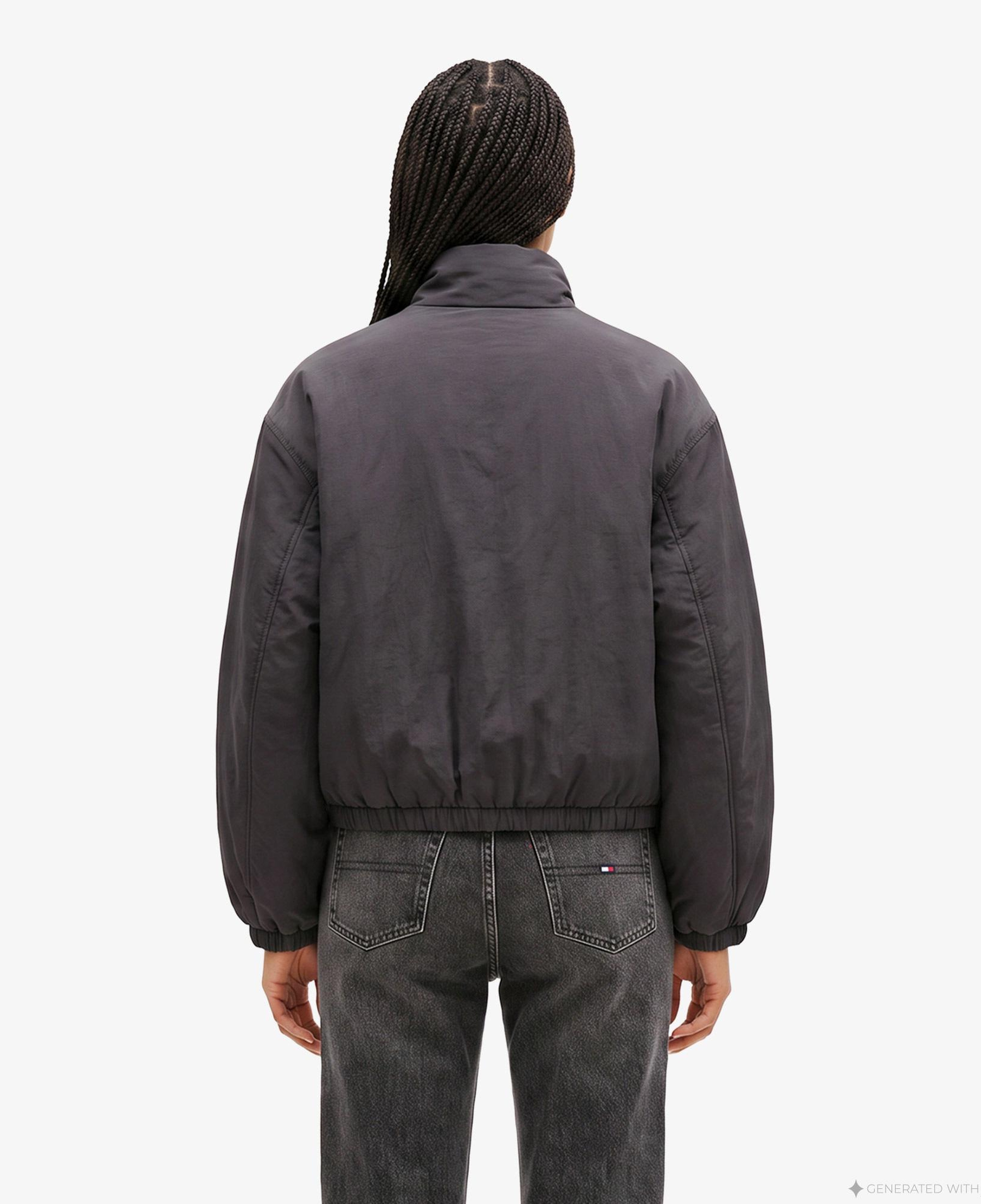Tommy Hilfiger Padded High Neck Kadın Siyah Mont