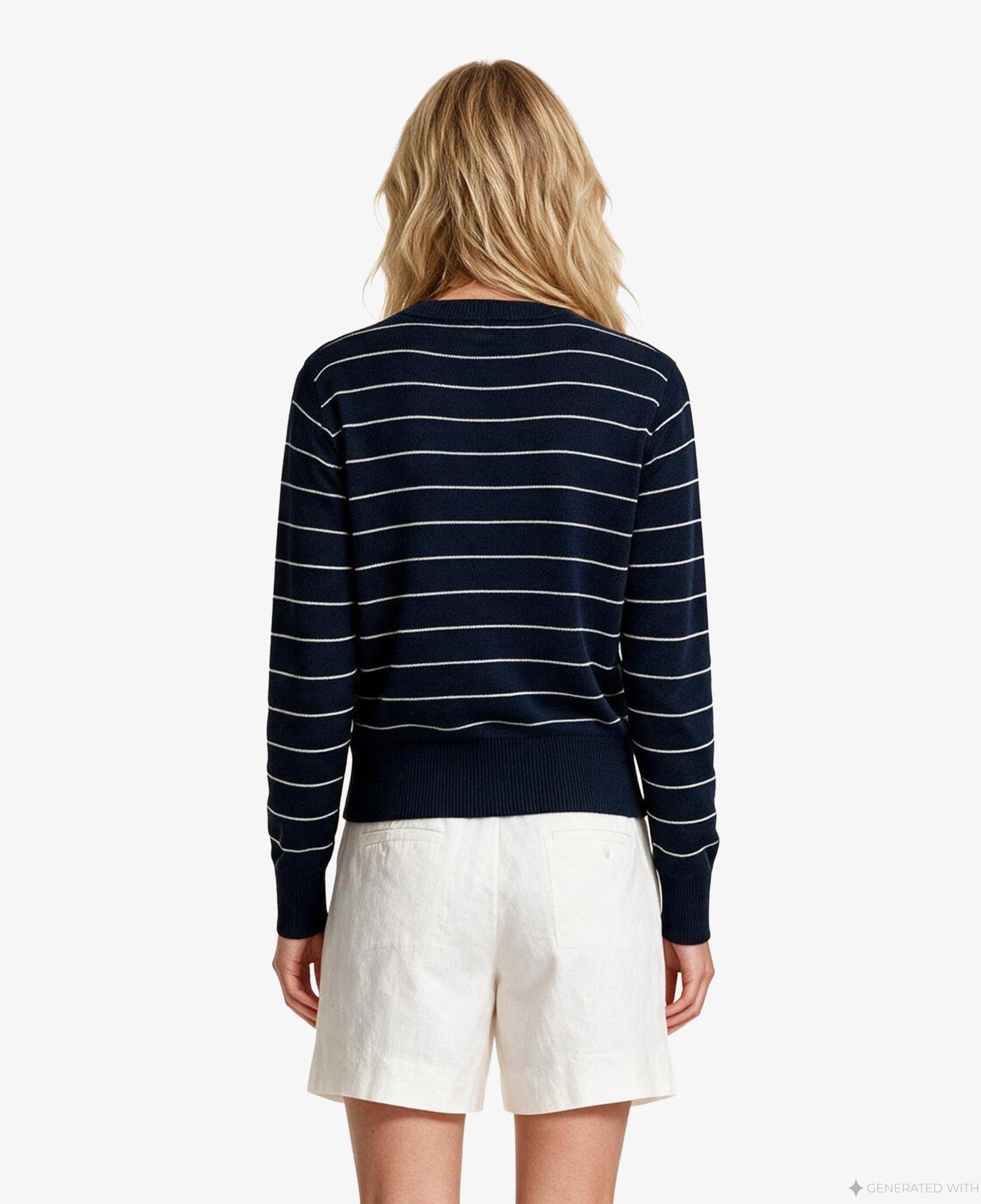 Tommy Hilfiger Full Needle Stitch Cardigan Kadın Lacivert Hırka