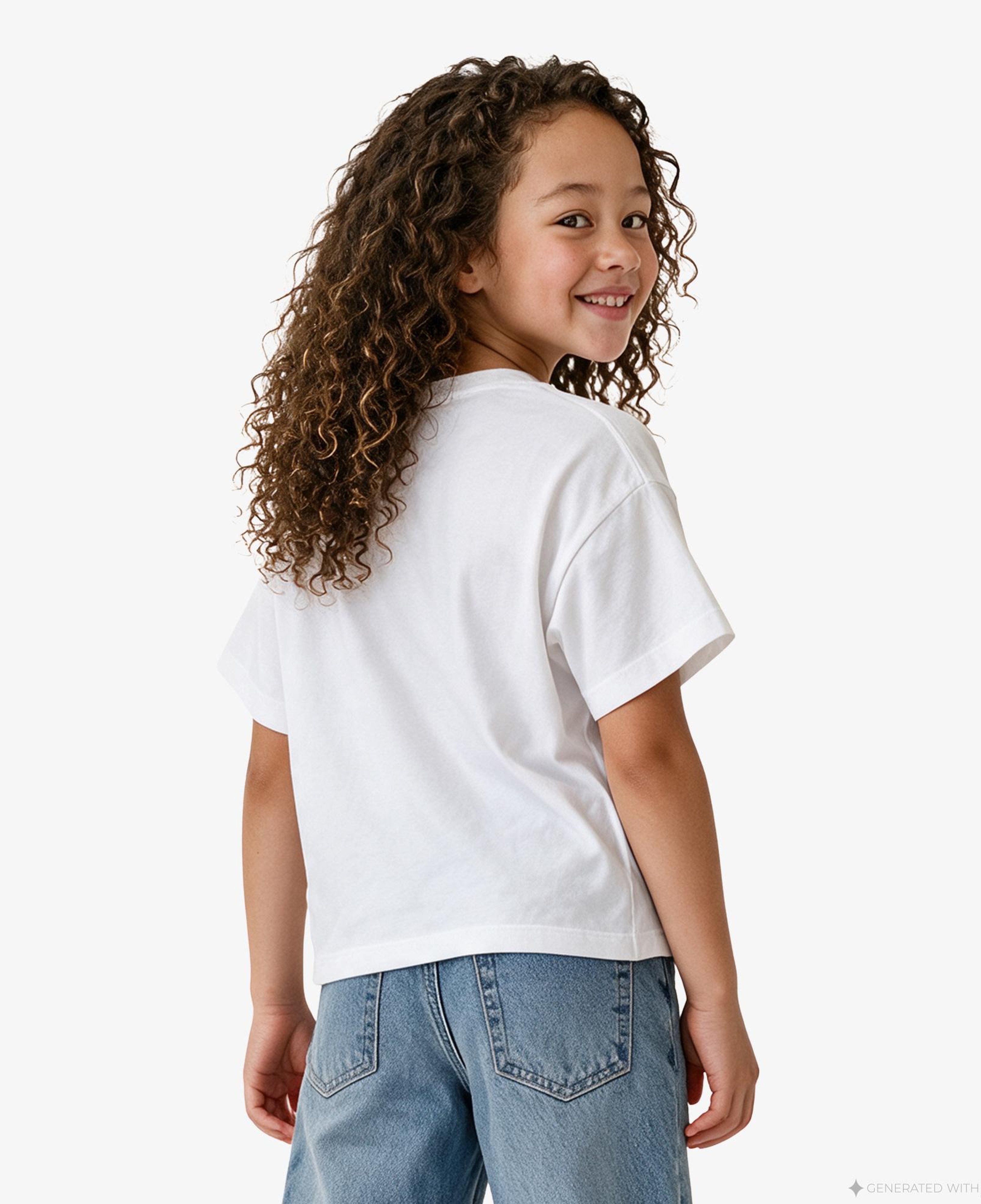 Calvin Klein Logo Boxy Çocuk Beyaz T-Shirt