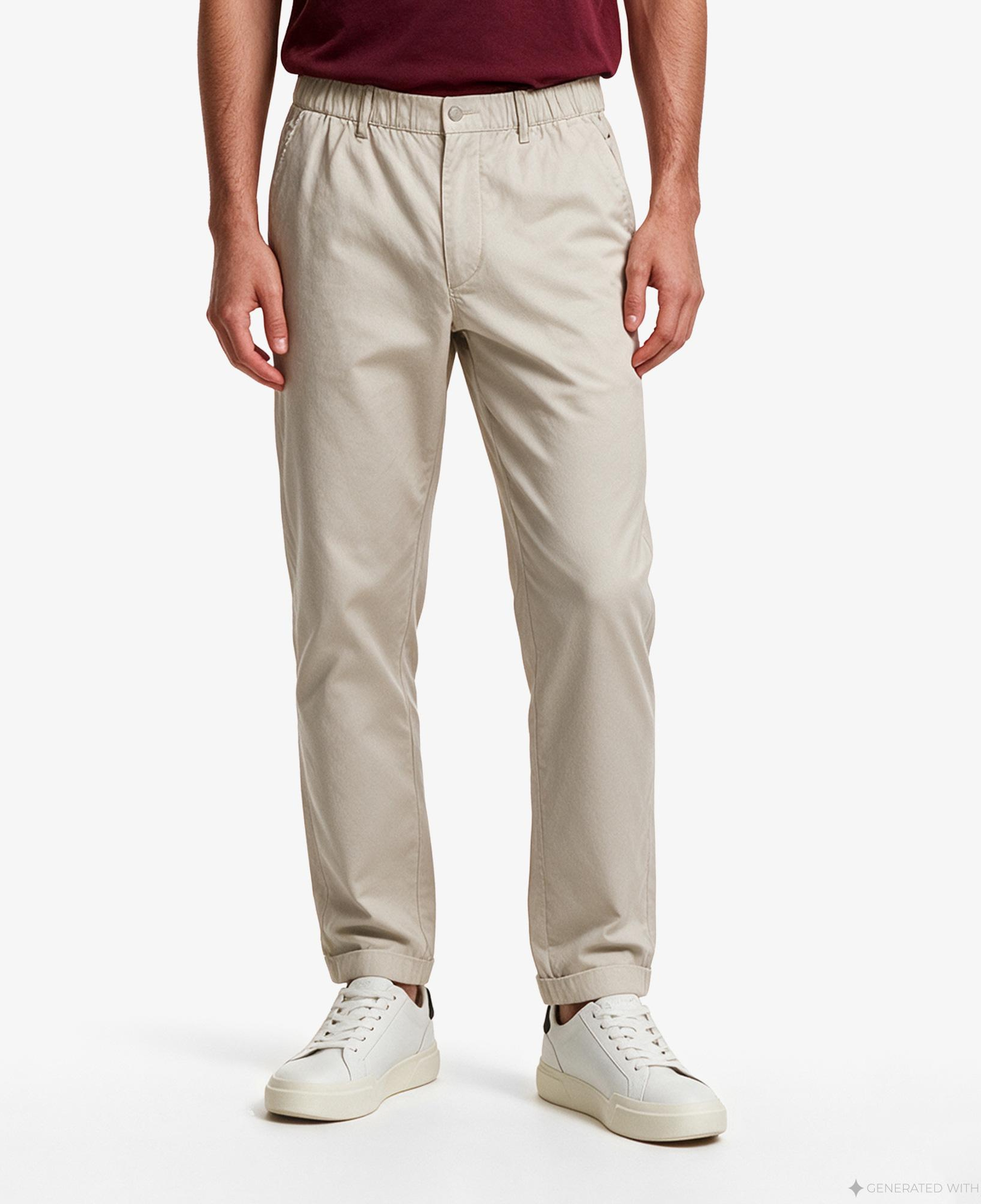 Calvin Klein Elastic Chino Erkek Kahverengi Pantolon