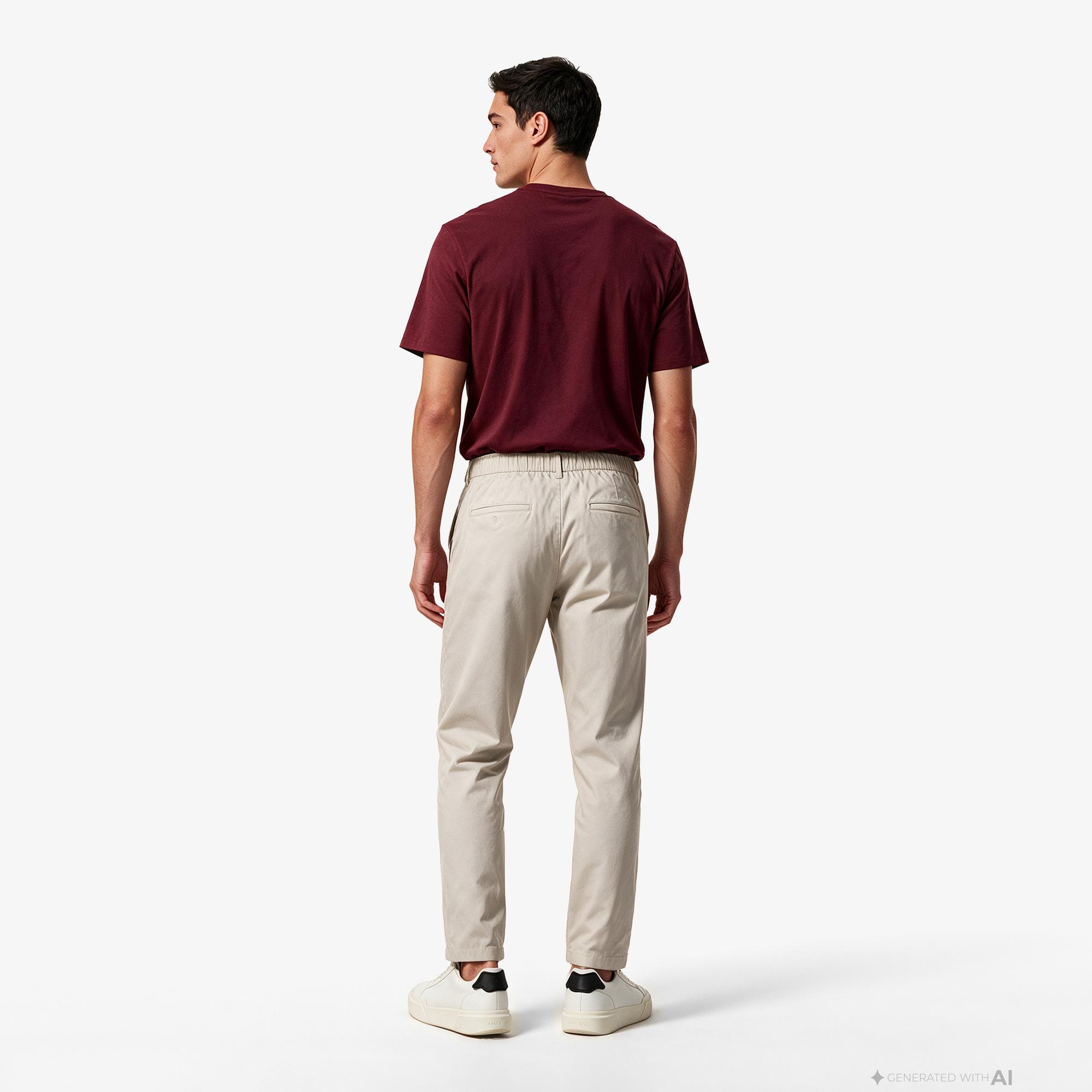 Calvin Klein Elastic Chino Erkek Kahverengi Pantolon