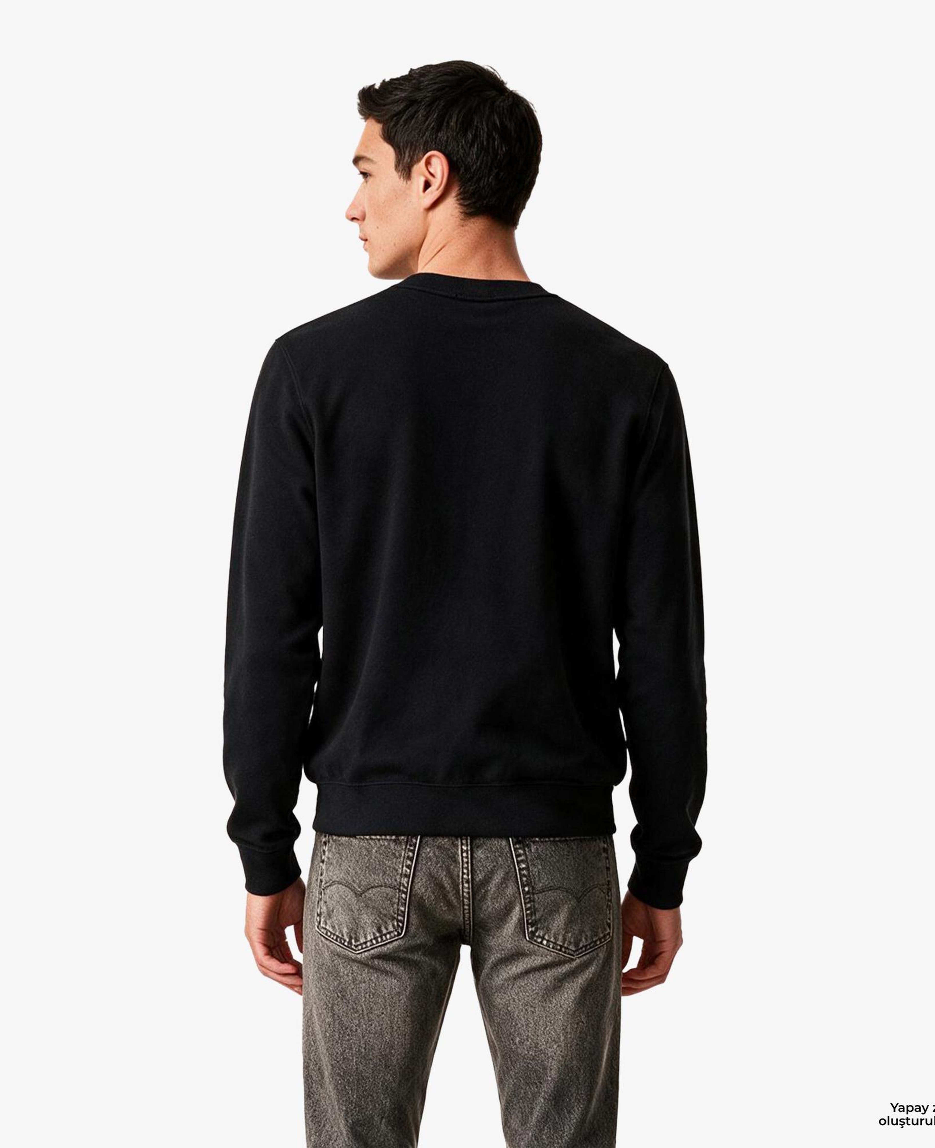 Calvin Klein Terry Monologo Erkek Siyah Sweatshirt
