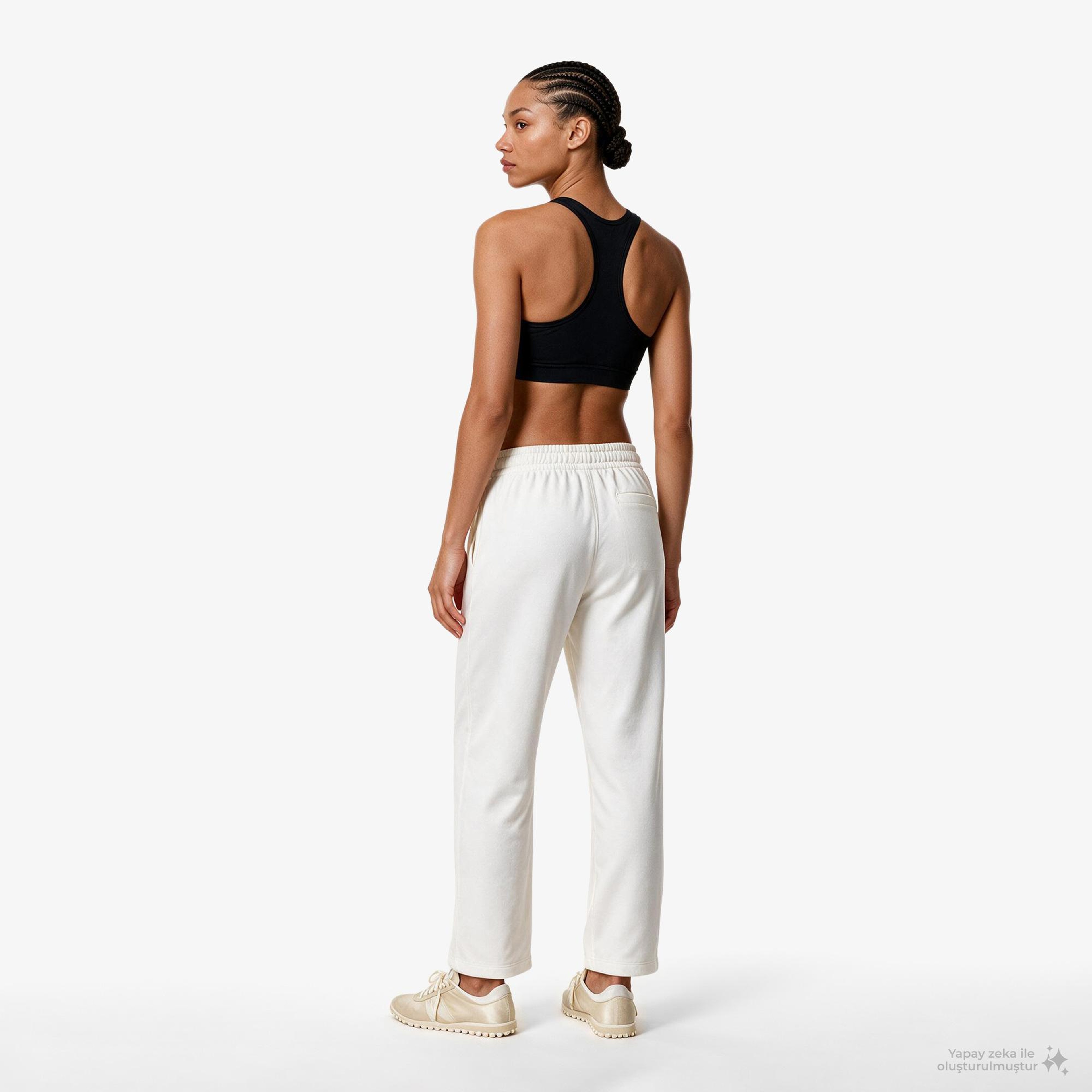 Calvin Klein French Terry Standard Logo Bottom Kadın Beyaz Eşofman Altı