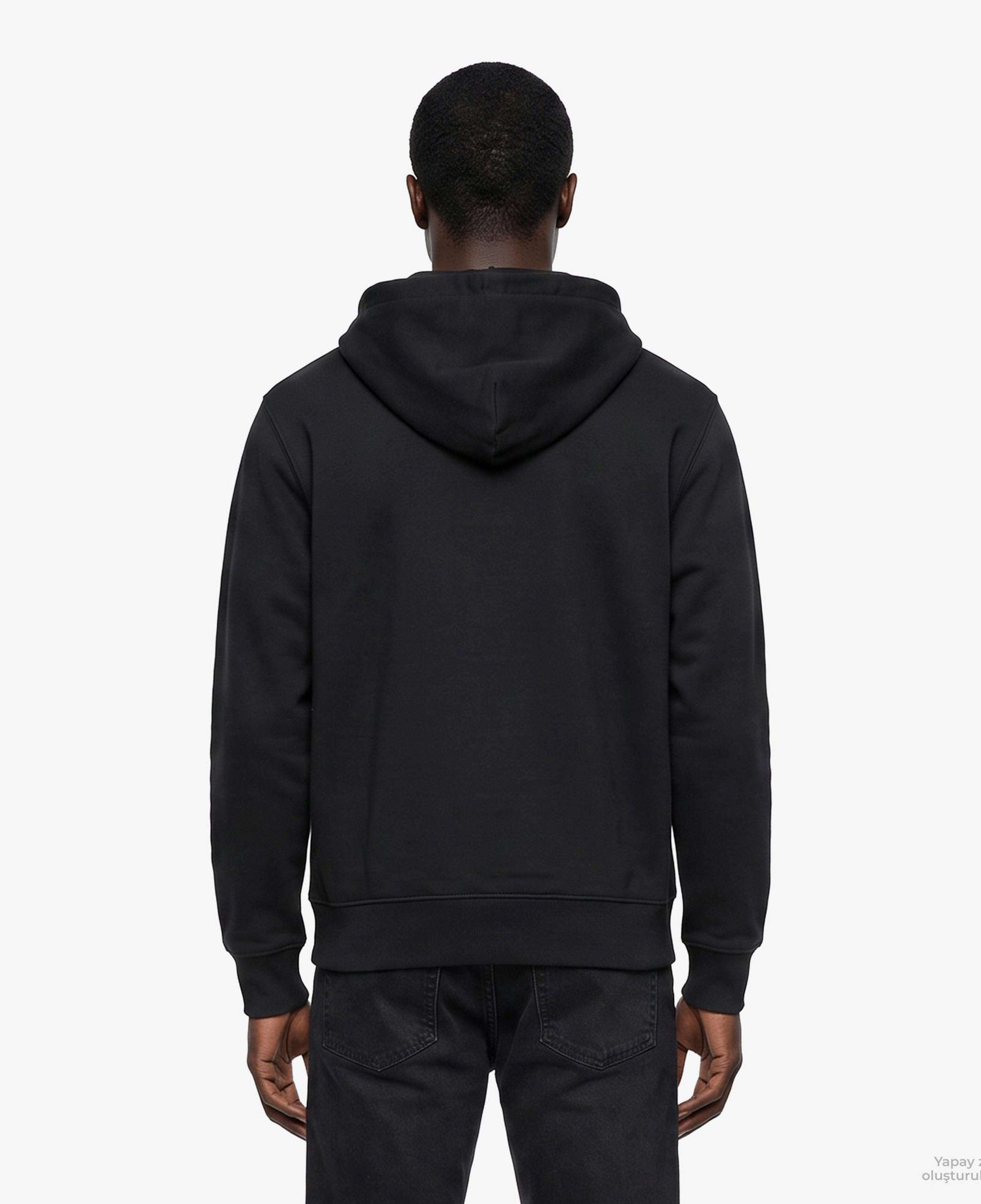 Calvin Klein Terry Micro Monologo Erkek Siyah Sweatshirt