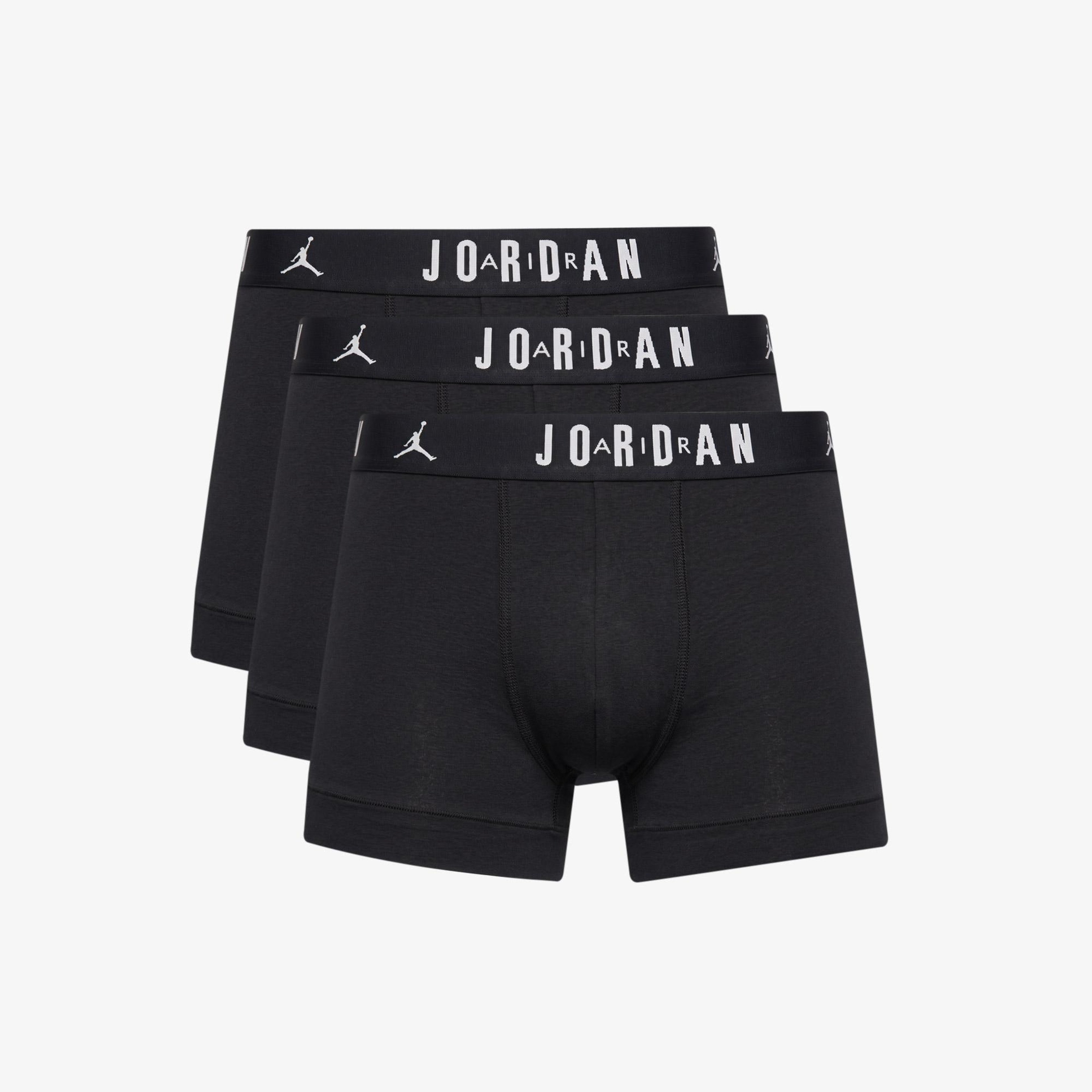 Jordan 3'lü Flight Cotton Erkek Siyah Boxer