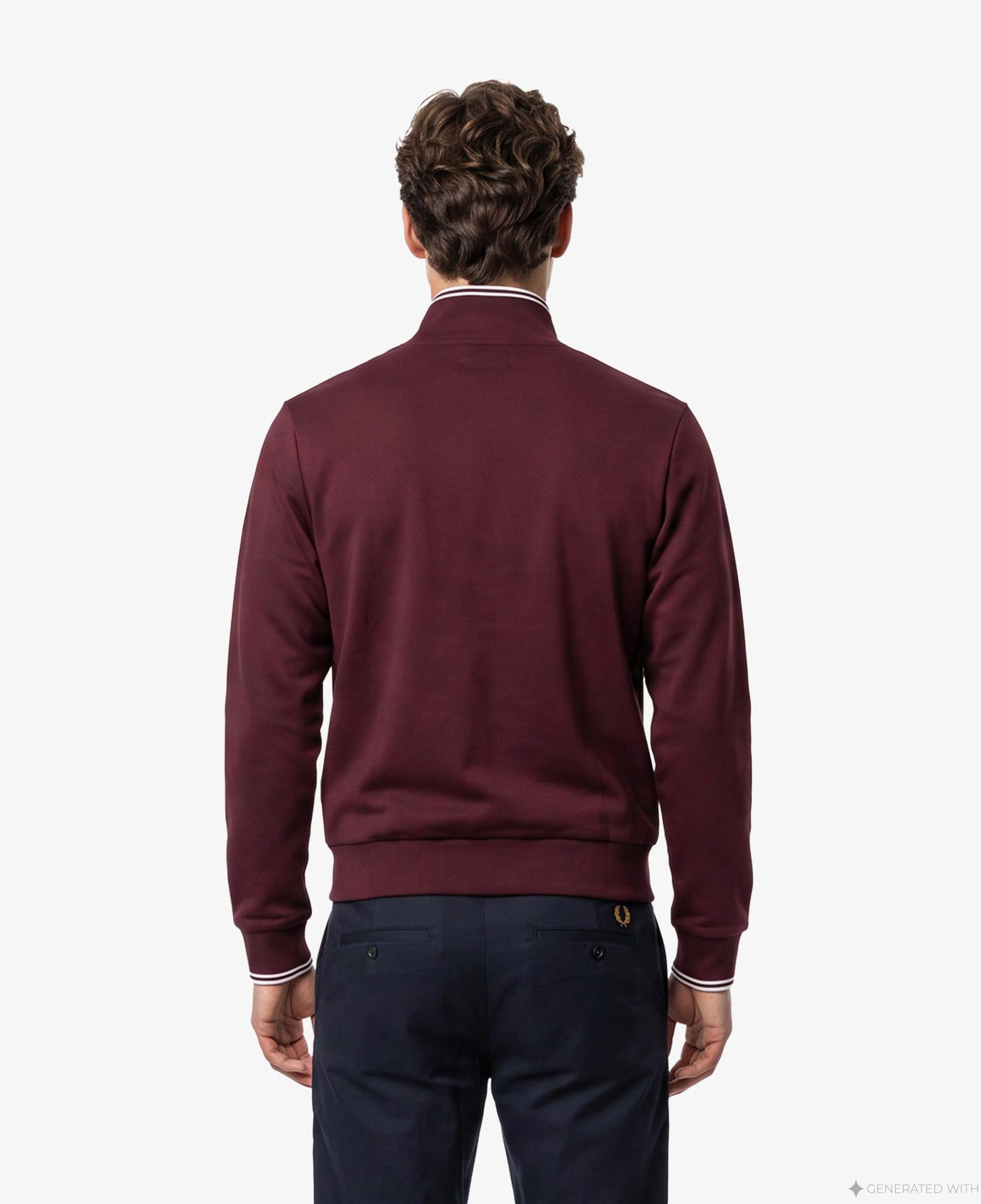 Fred Perry Half Zip Erkek Siyah Sweatshirt