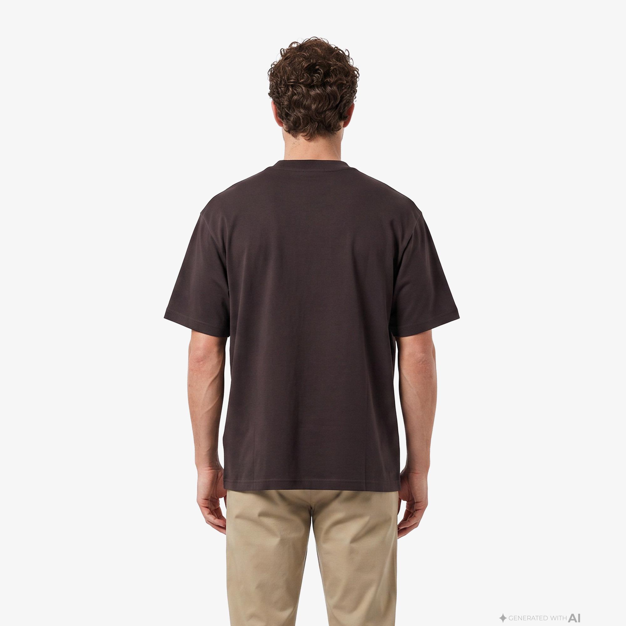 Fred Perry Oversized Erkek Kahverengi T-Shirt