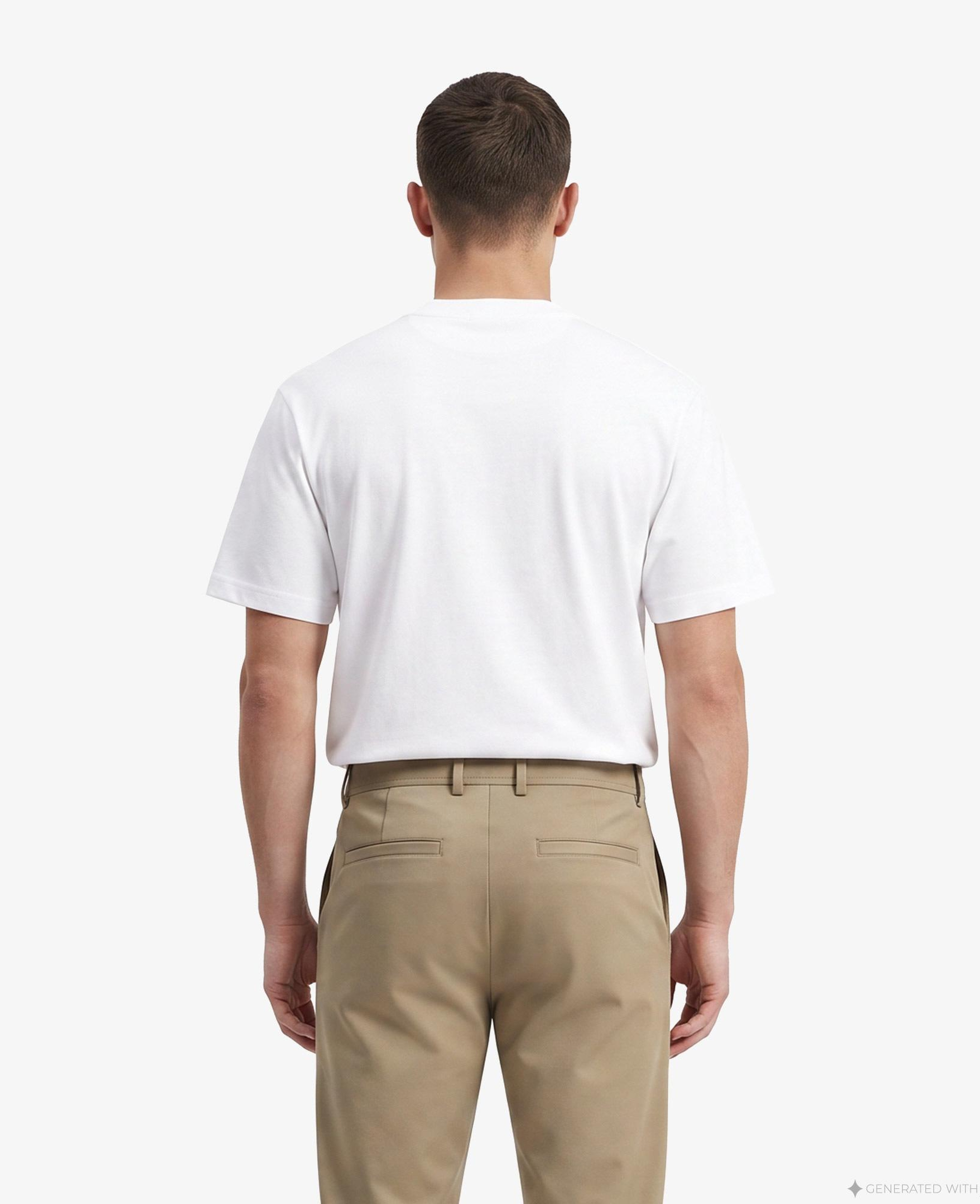 Fred Perry Oversized Erkek Beyaz T-Shirt