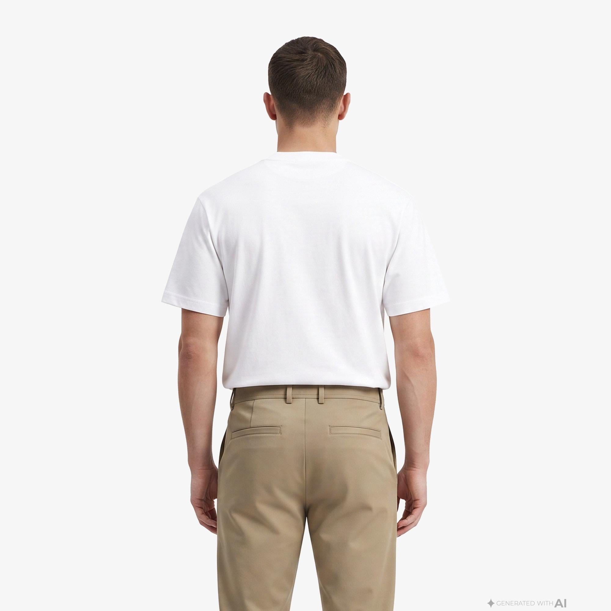 Fred Perry Oversized Erkek Beyaz T-Shirt