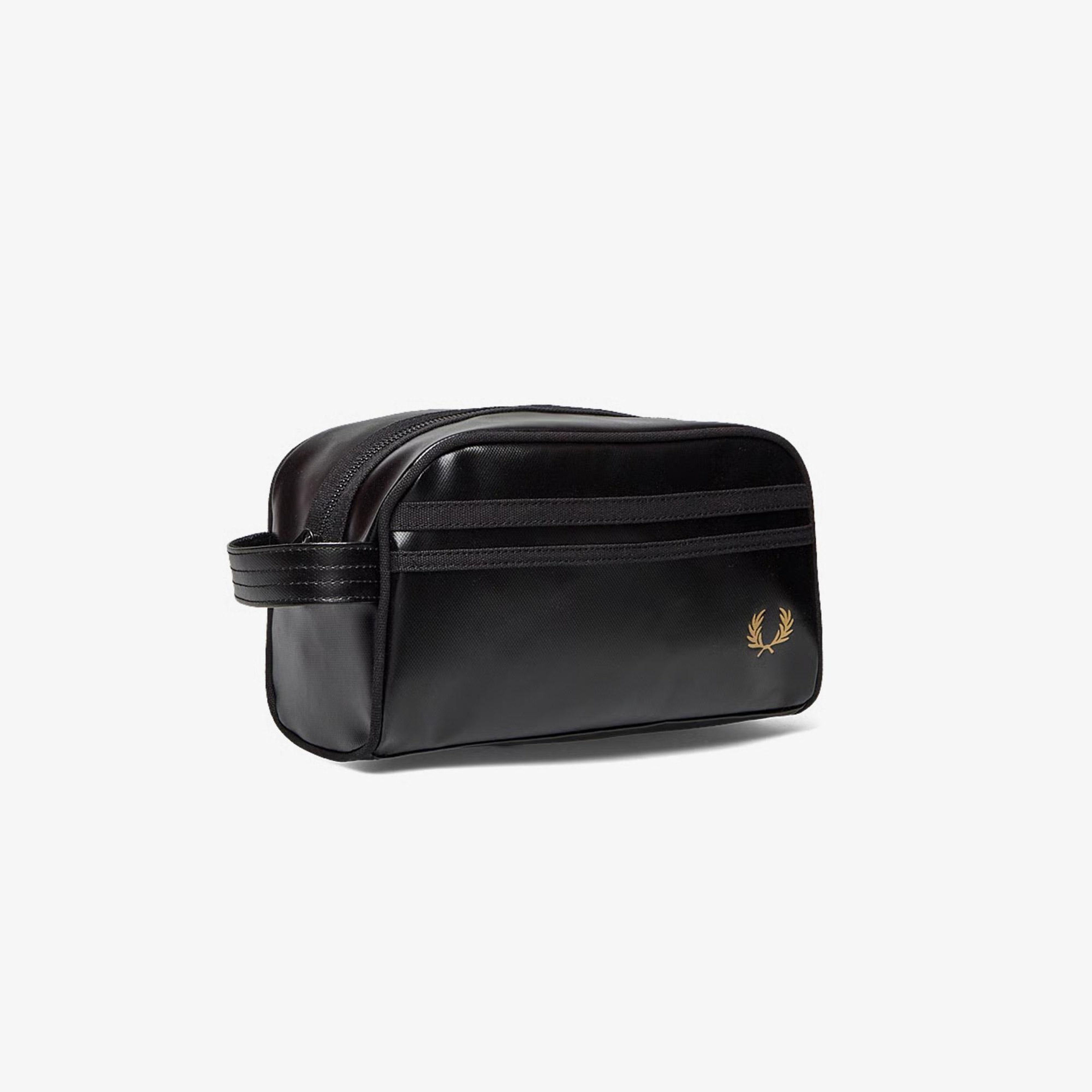 Fred Perry Tonal Coated Poly Erkek Siyah Tıraş Çantası