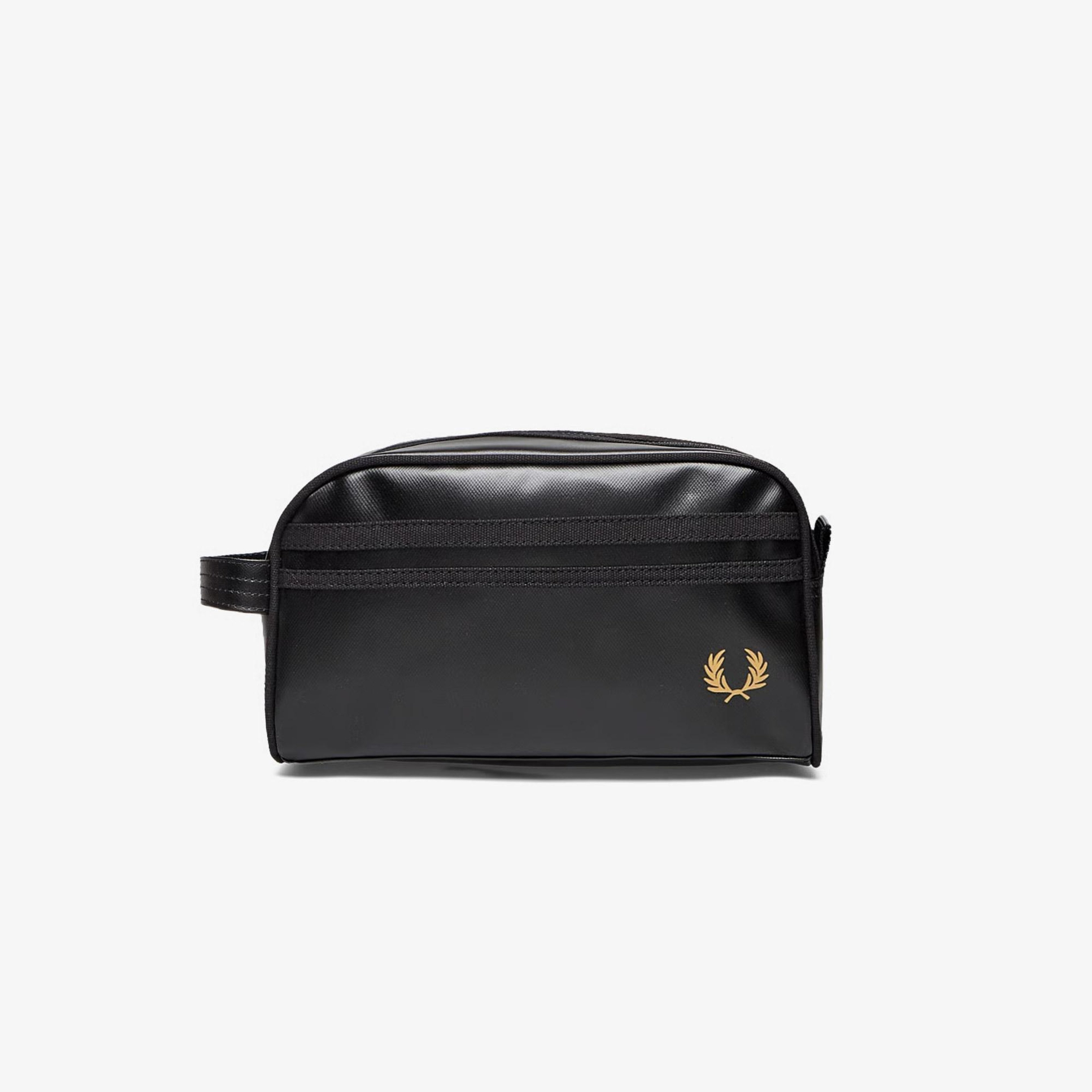 Fred Perry Tonal Coated Poly Erkek Siyah Tıraş Çantası