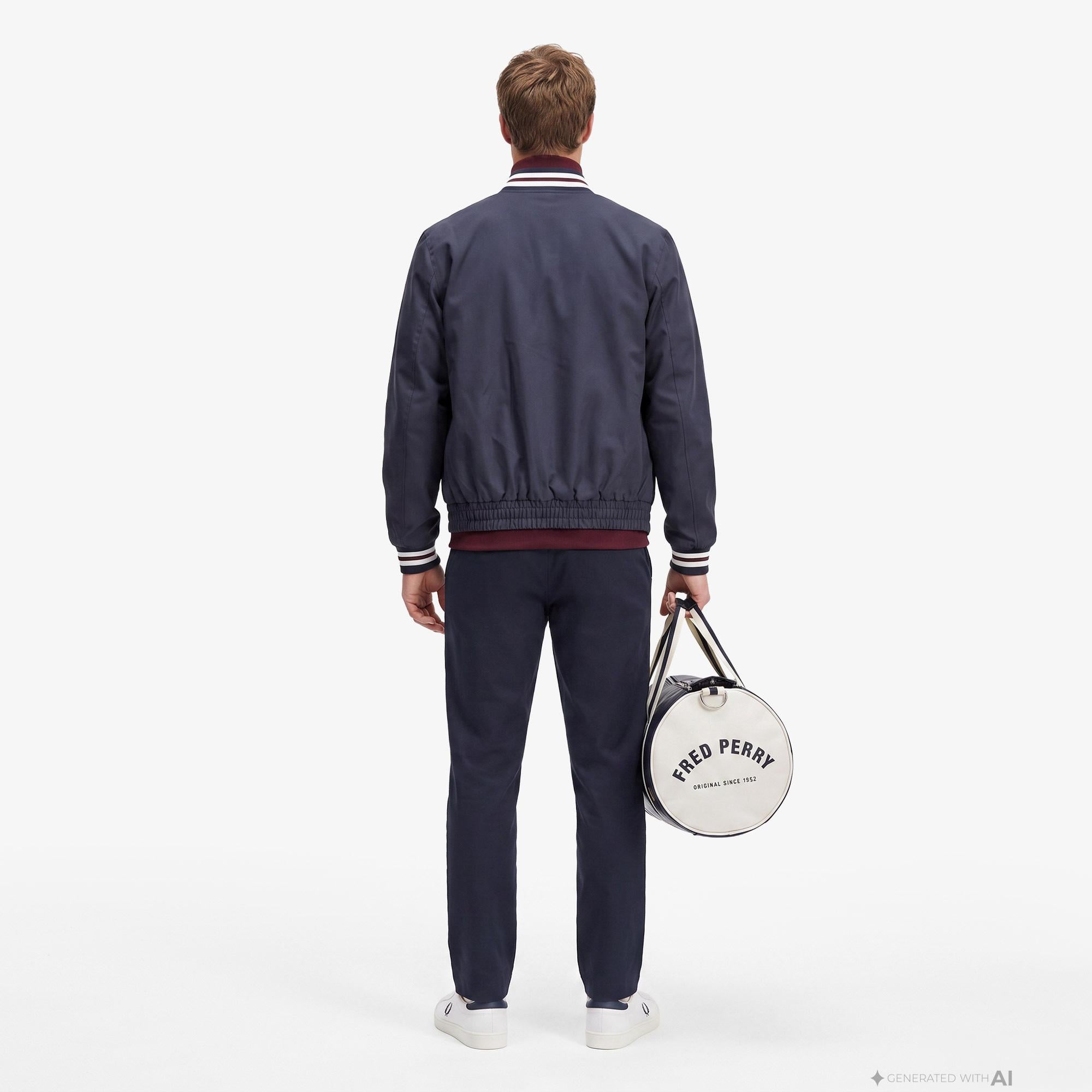 Fred Perry Twill Tennis Bomber Erkek Beyaz Mont