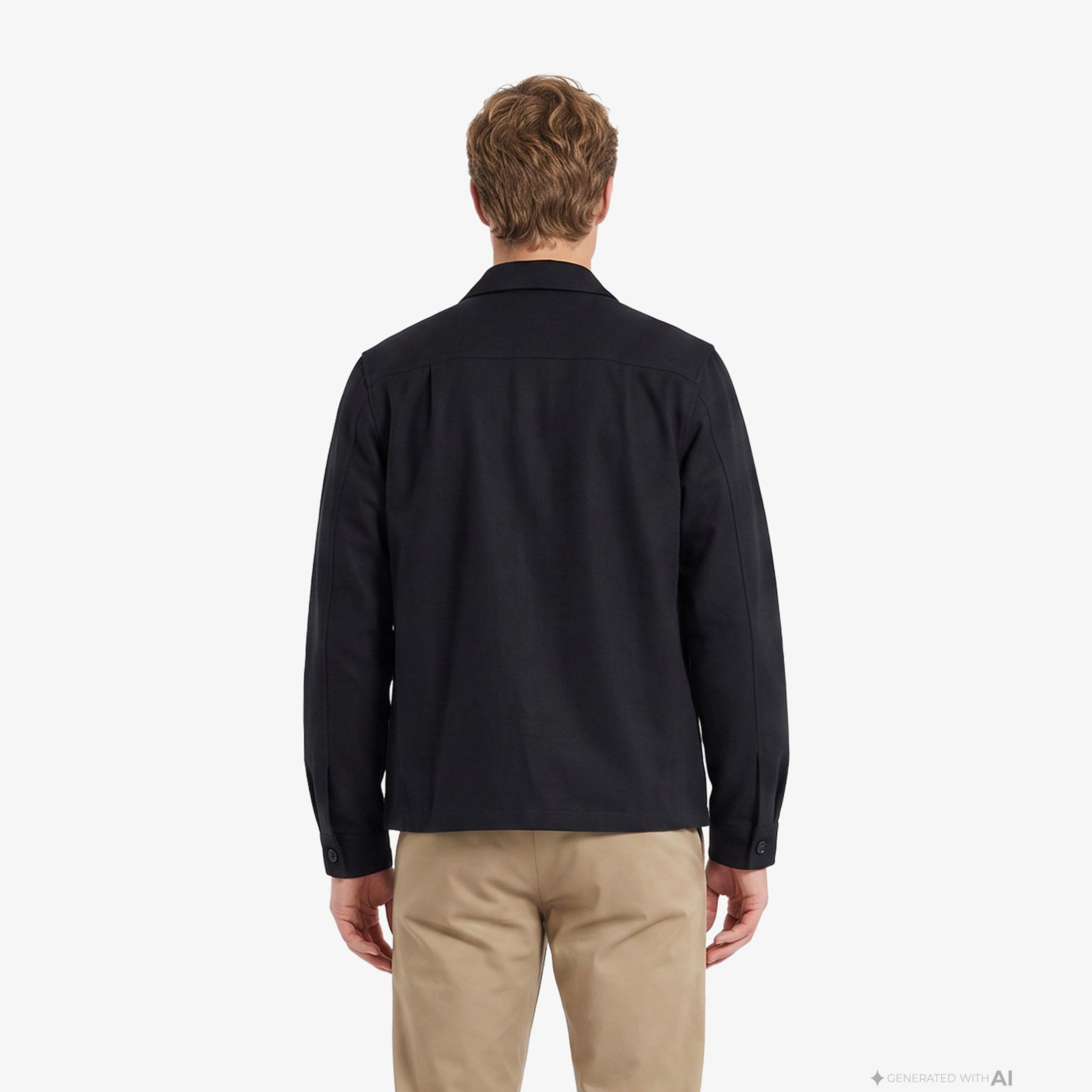 Fred Perry Brushed Twill Erkek Siyah Gömlek