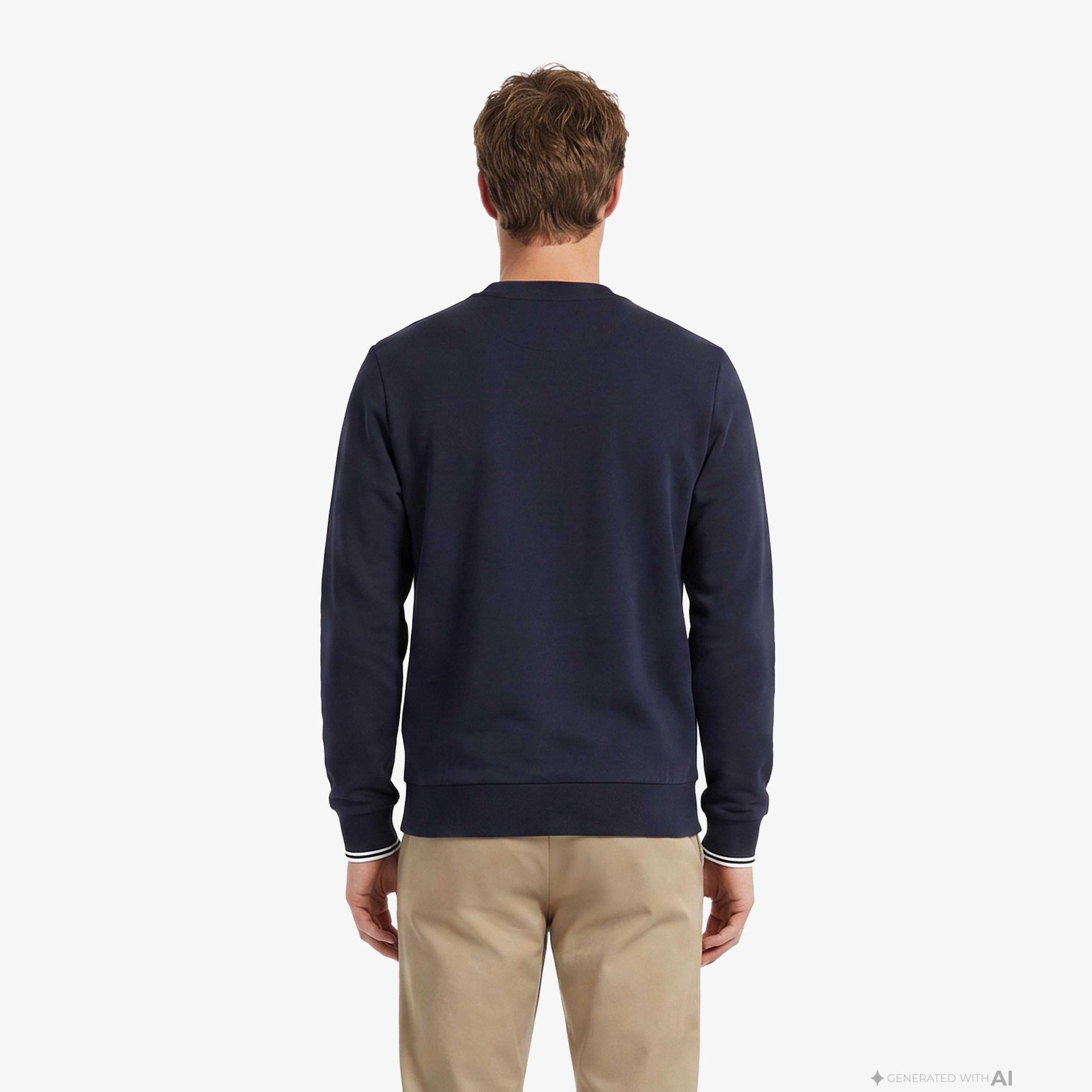 Fred Perry Crew Neck Erkek Lacivert Sweatshirt