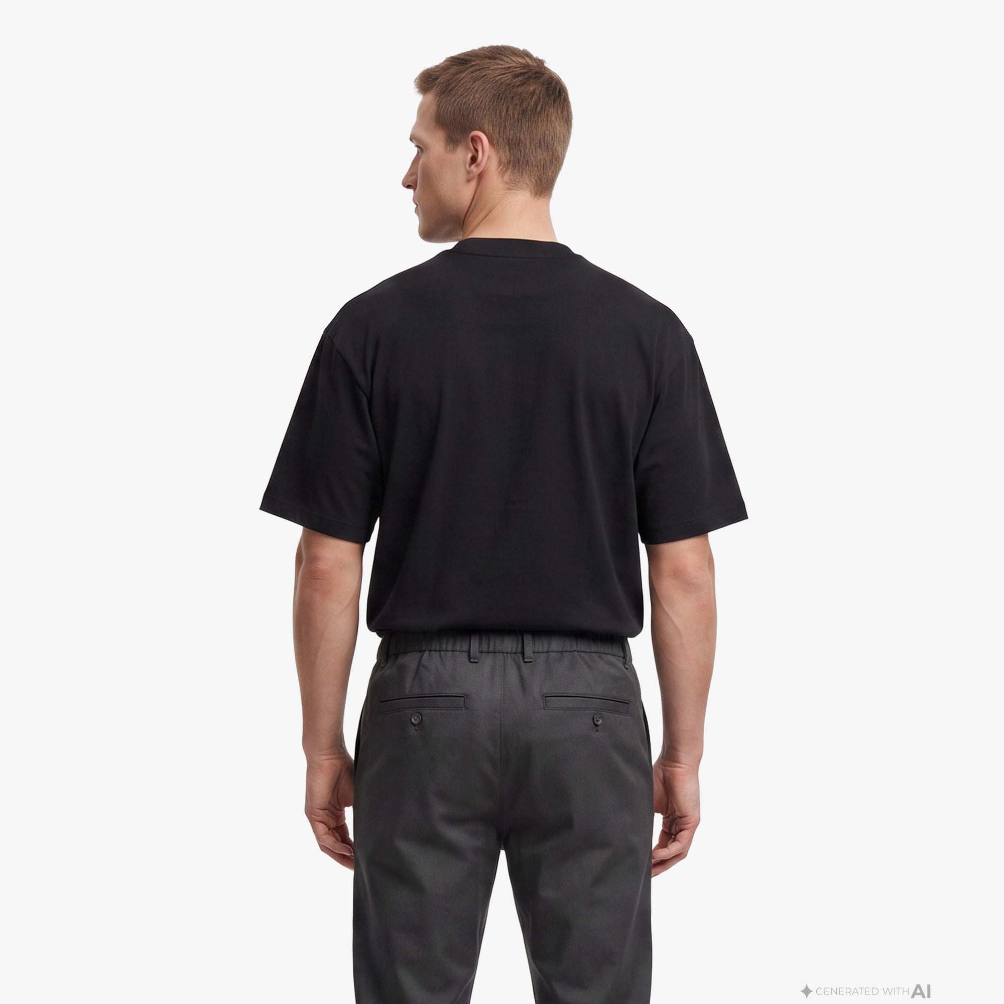 Fred Perry Oversized Erkek Siyah T-Shirt