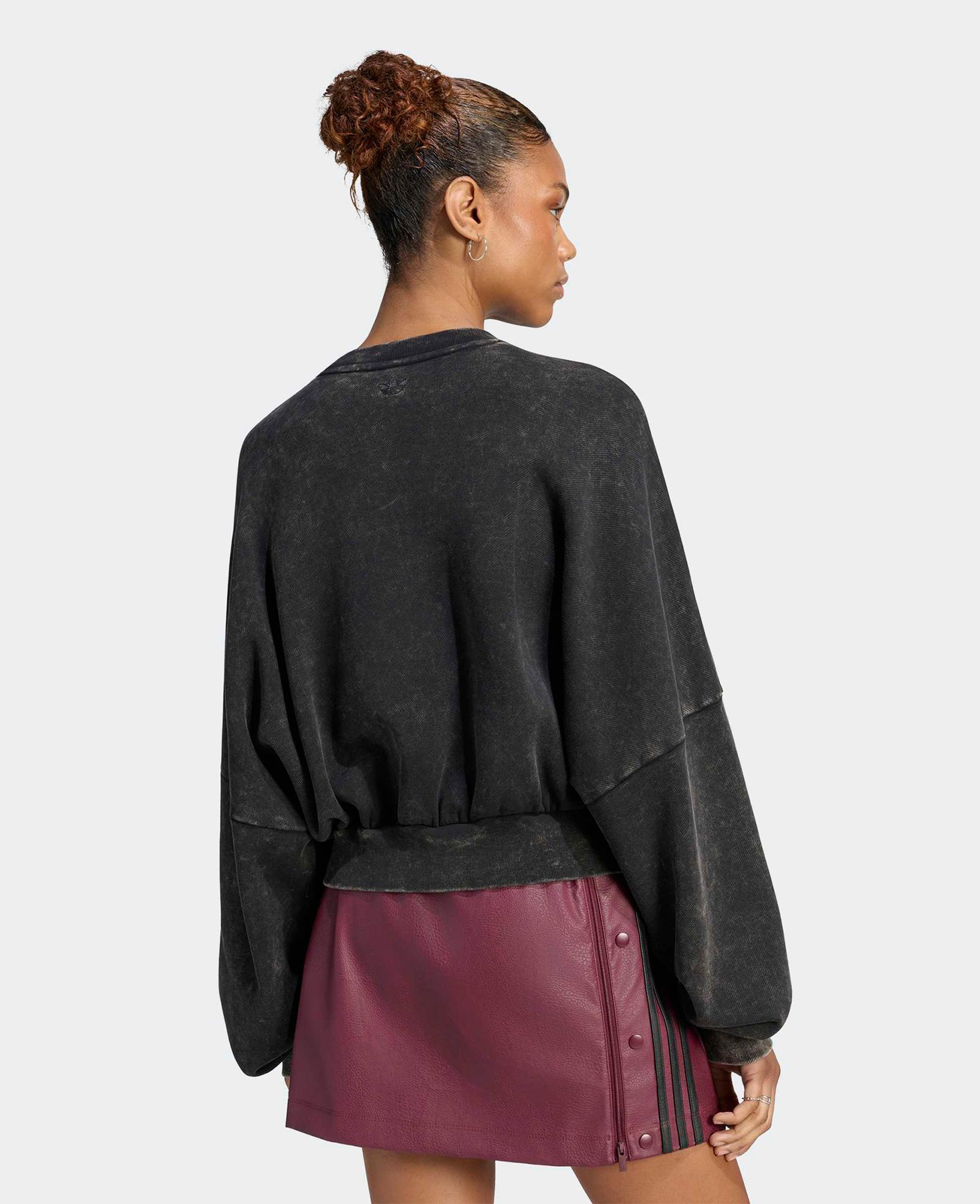 adidas Cropped Kadın Siyah Sweatshirt