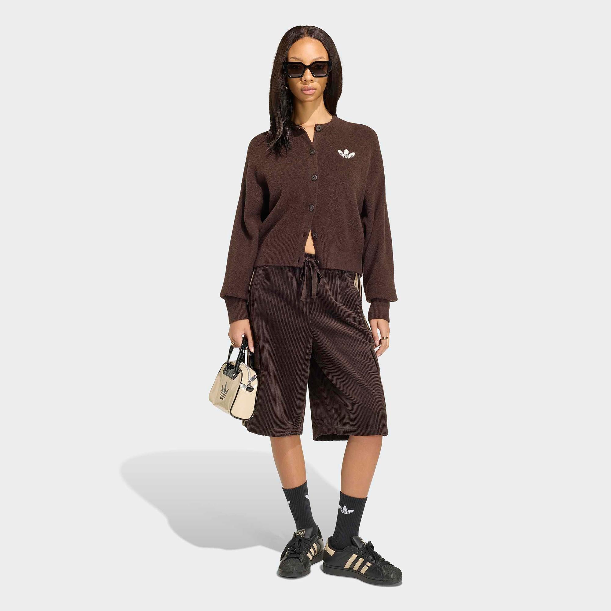 adidas Essentials Cardigan Kadın Kahverengi Hırka