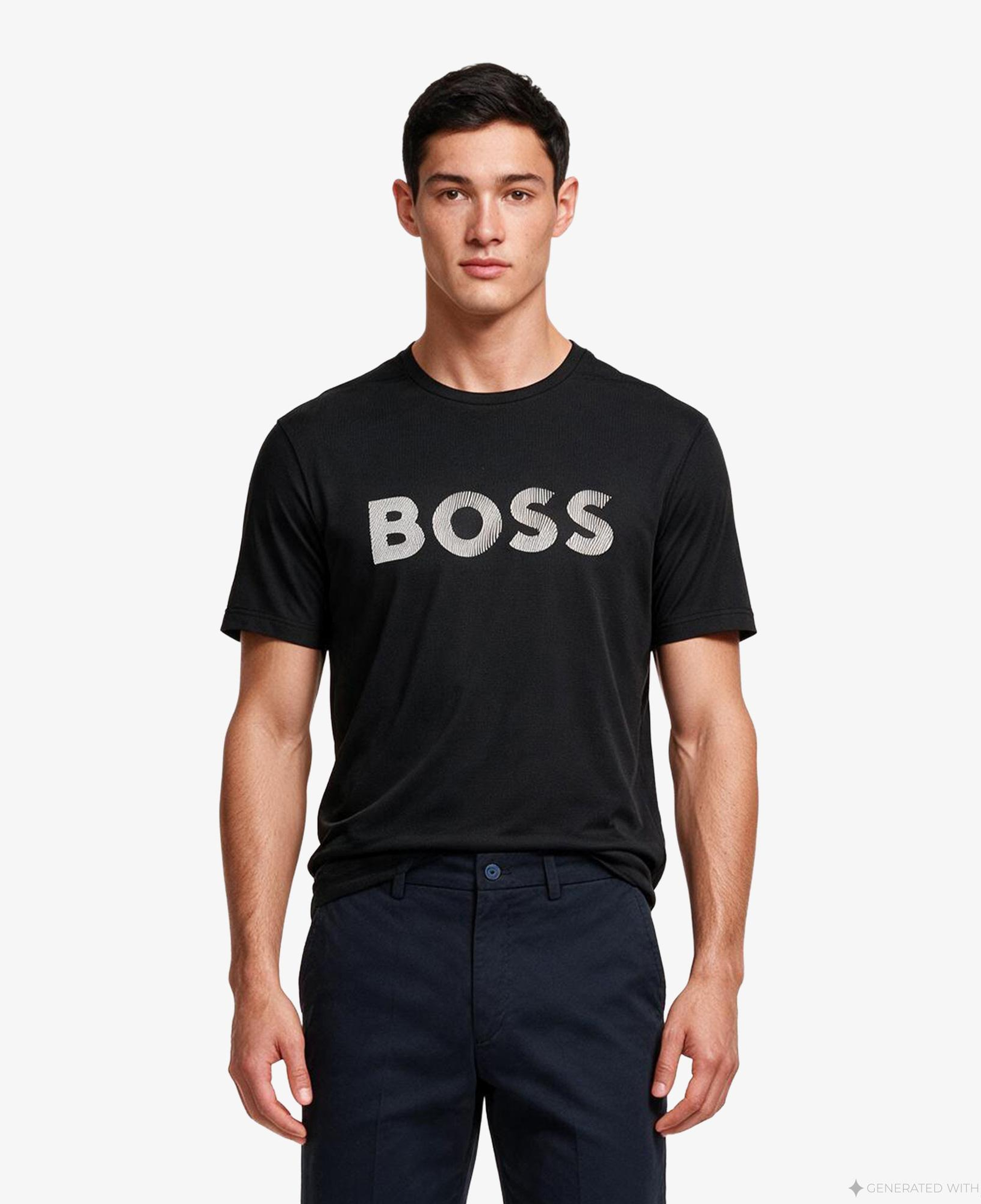 Boss Active Logo Erkek Siyah T-Shirt