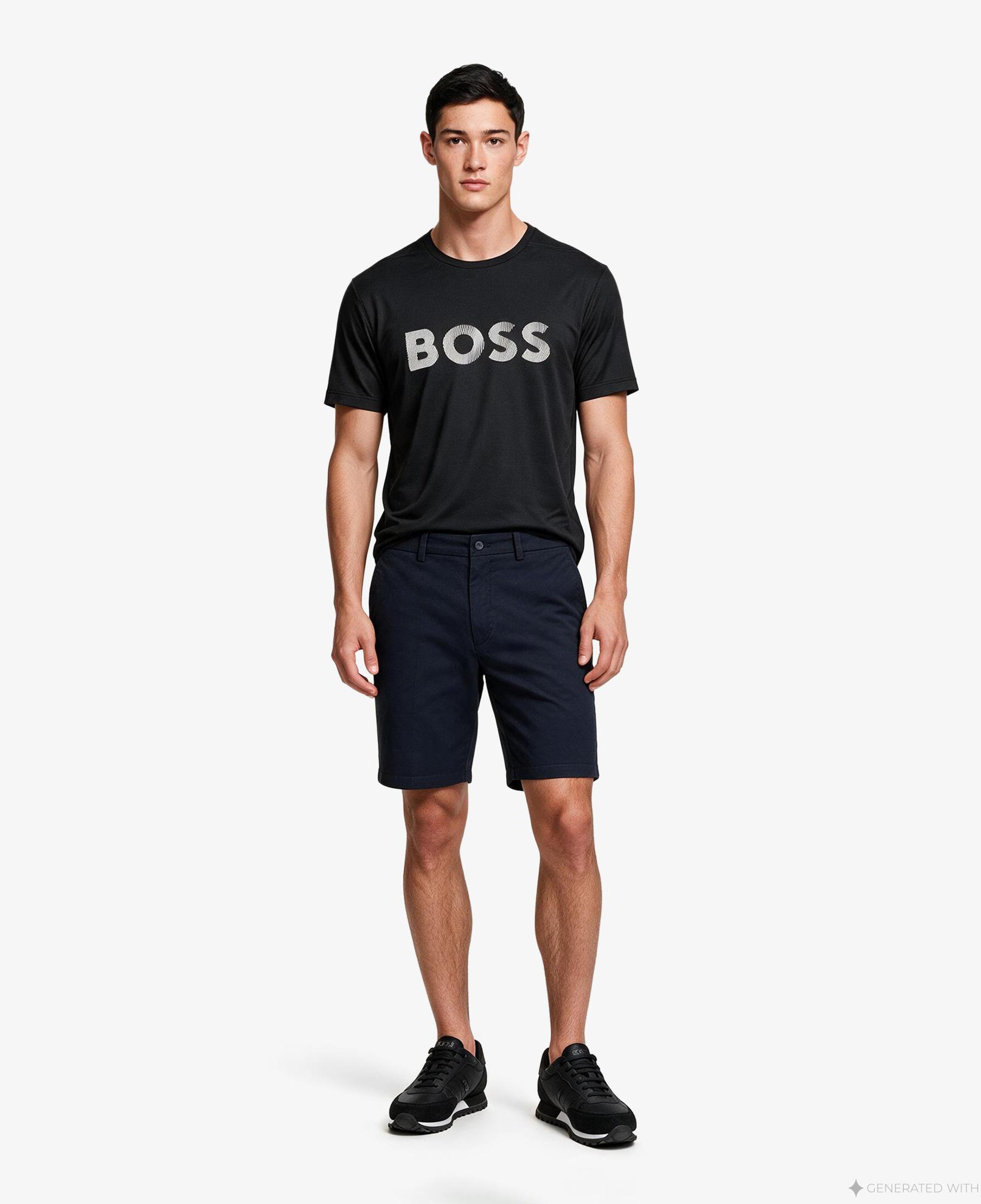 Boss Active Logo Erkek Siyah T-Shirt