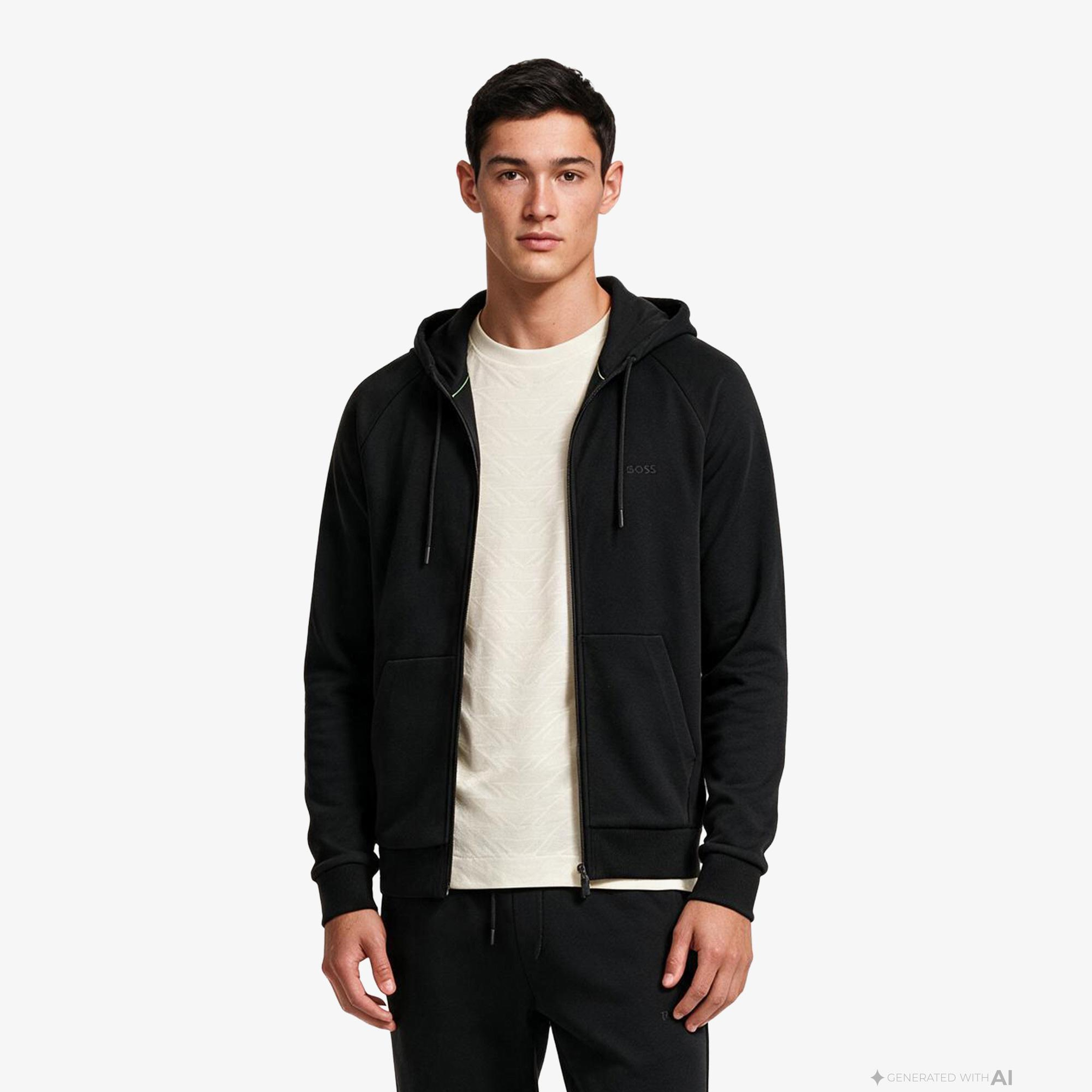 Boss Saggy Erkek Siyah Sweatshirt