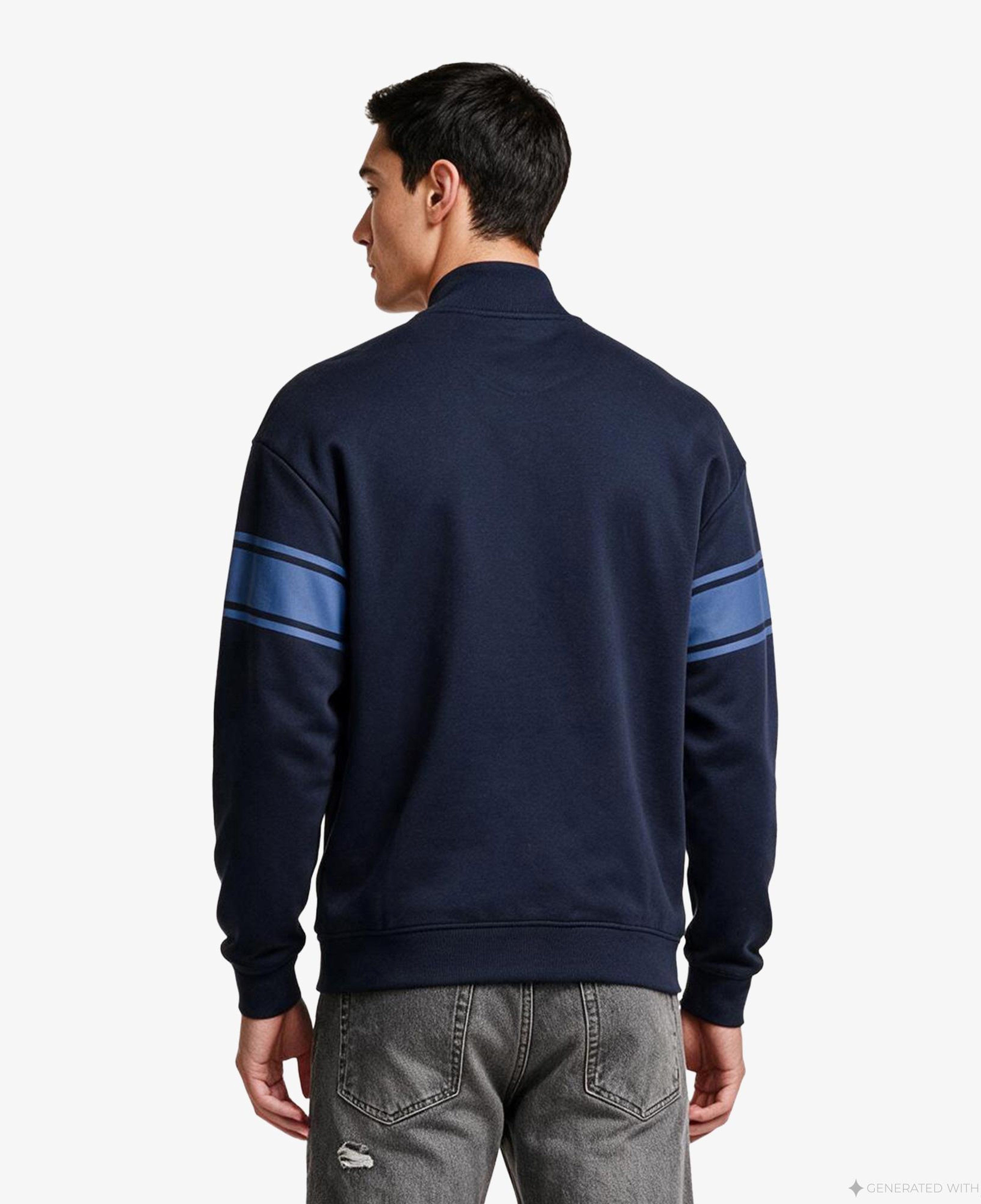 Hugo Demsizip Erkek Lacivert Sweatshirt