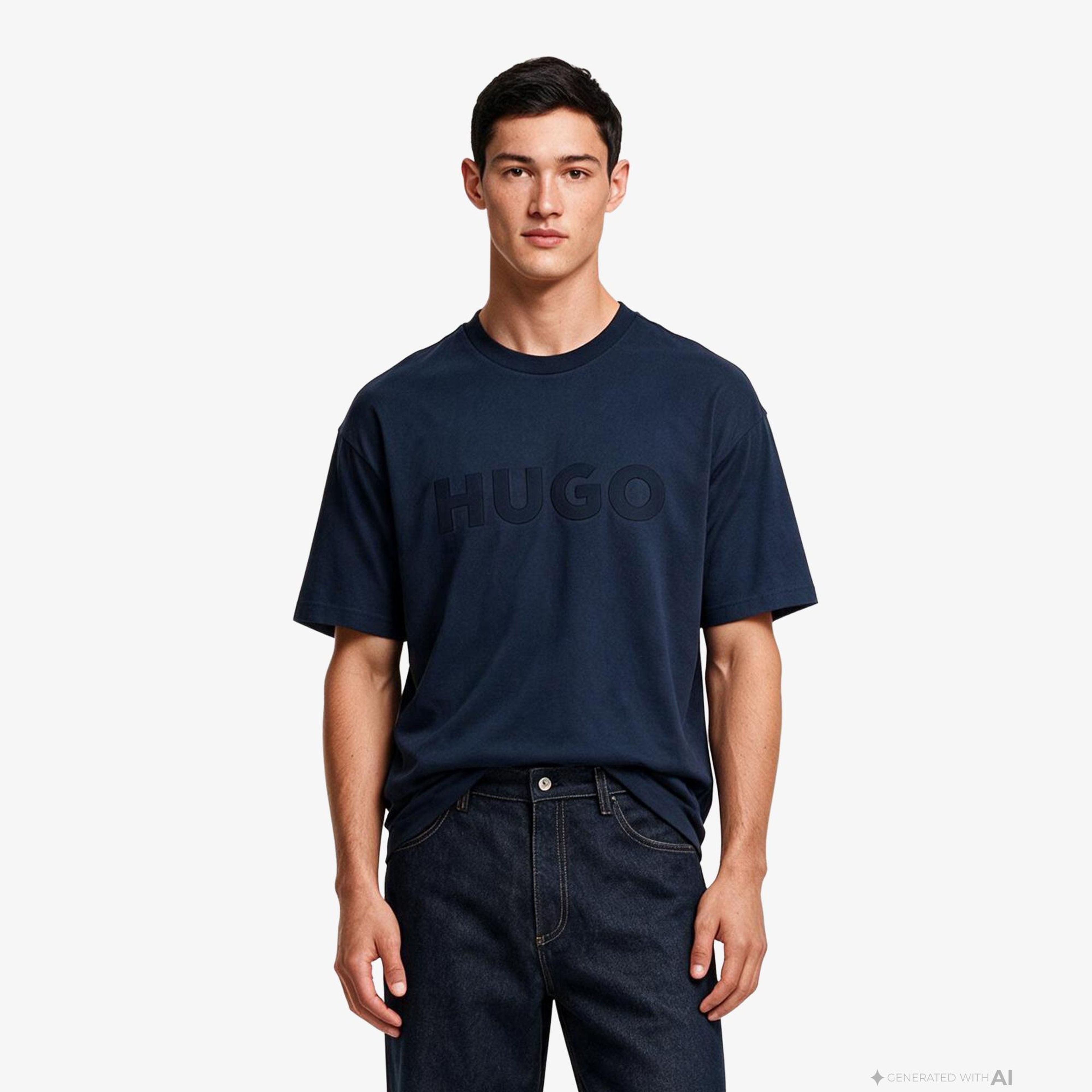 Hugo Dinkee Erkek Lacivert T-Shirt
