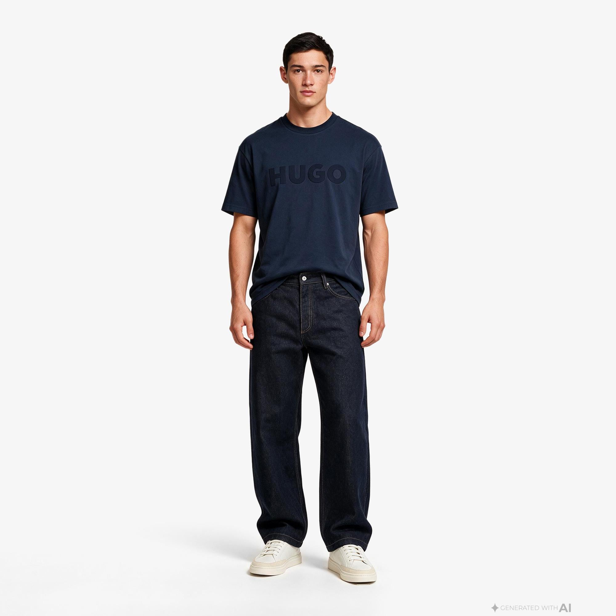 Hugo Dinkee Erkek Lacivert T-Shirt