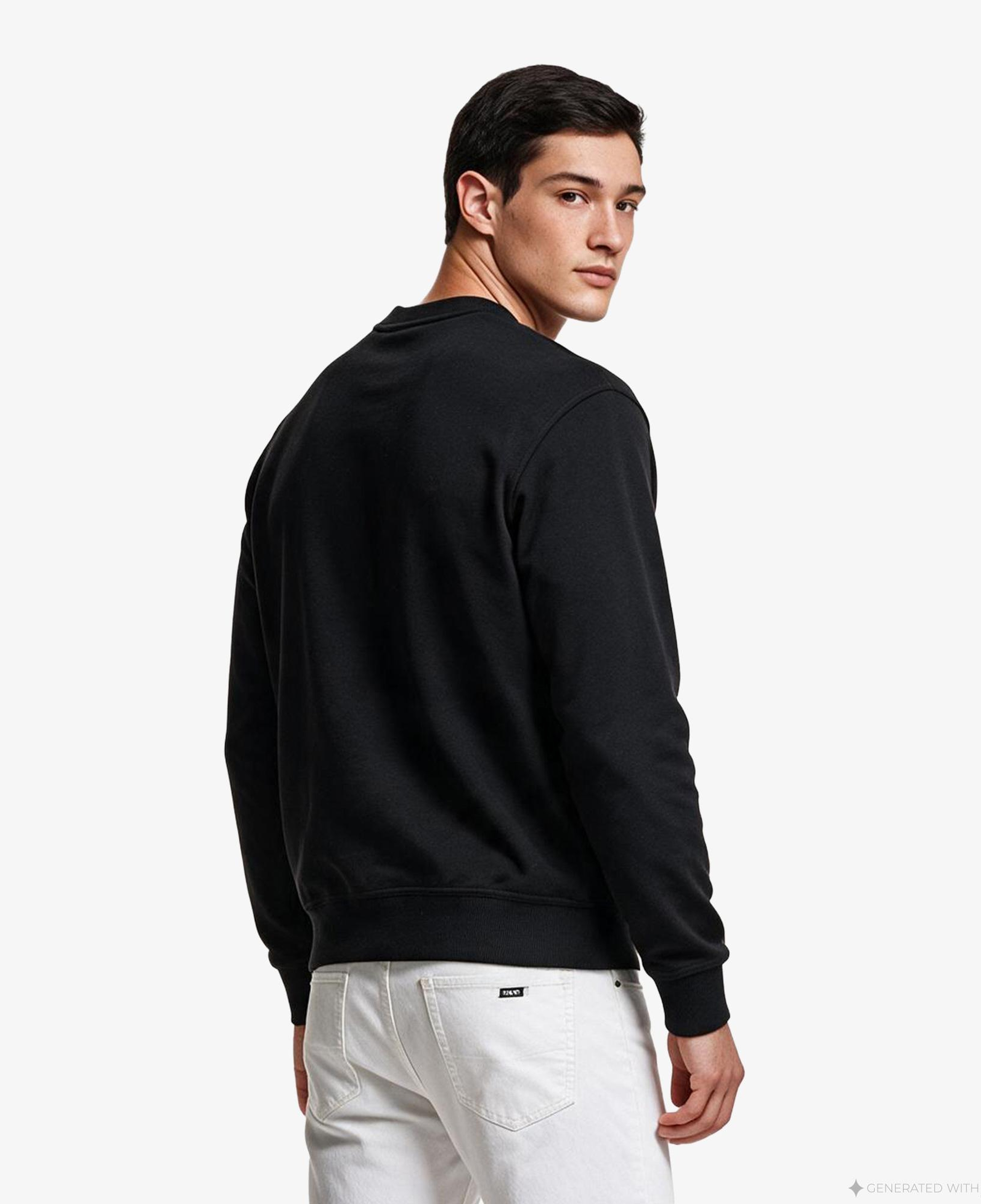 Boss Logo Erkek Siyah Sweatshirt