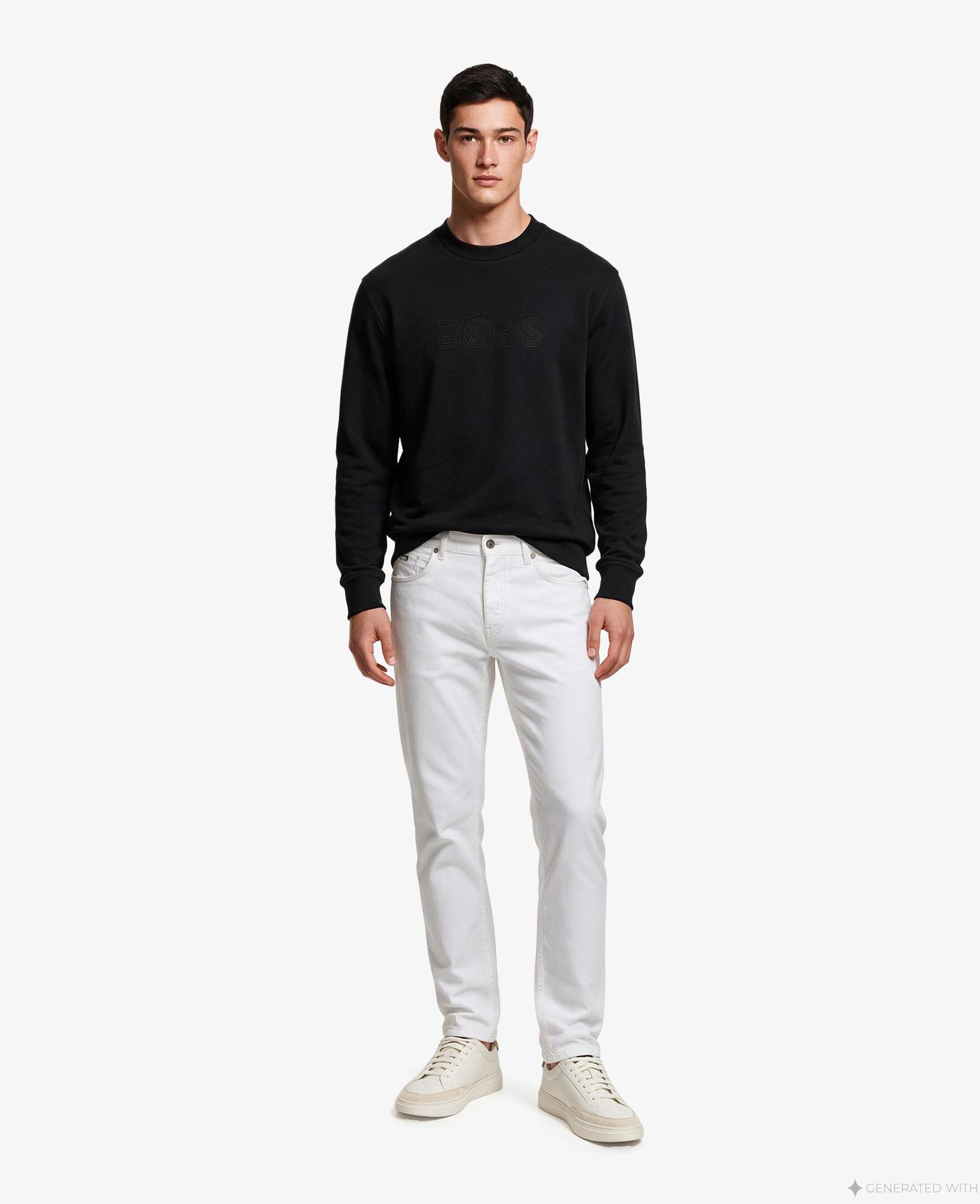 Boss Logo Erkek Siyah Sweatshirt