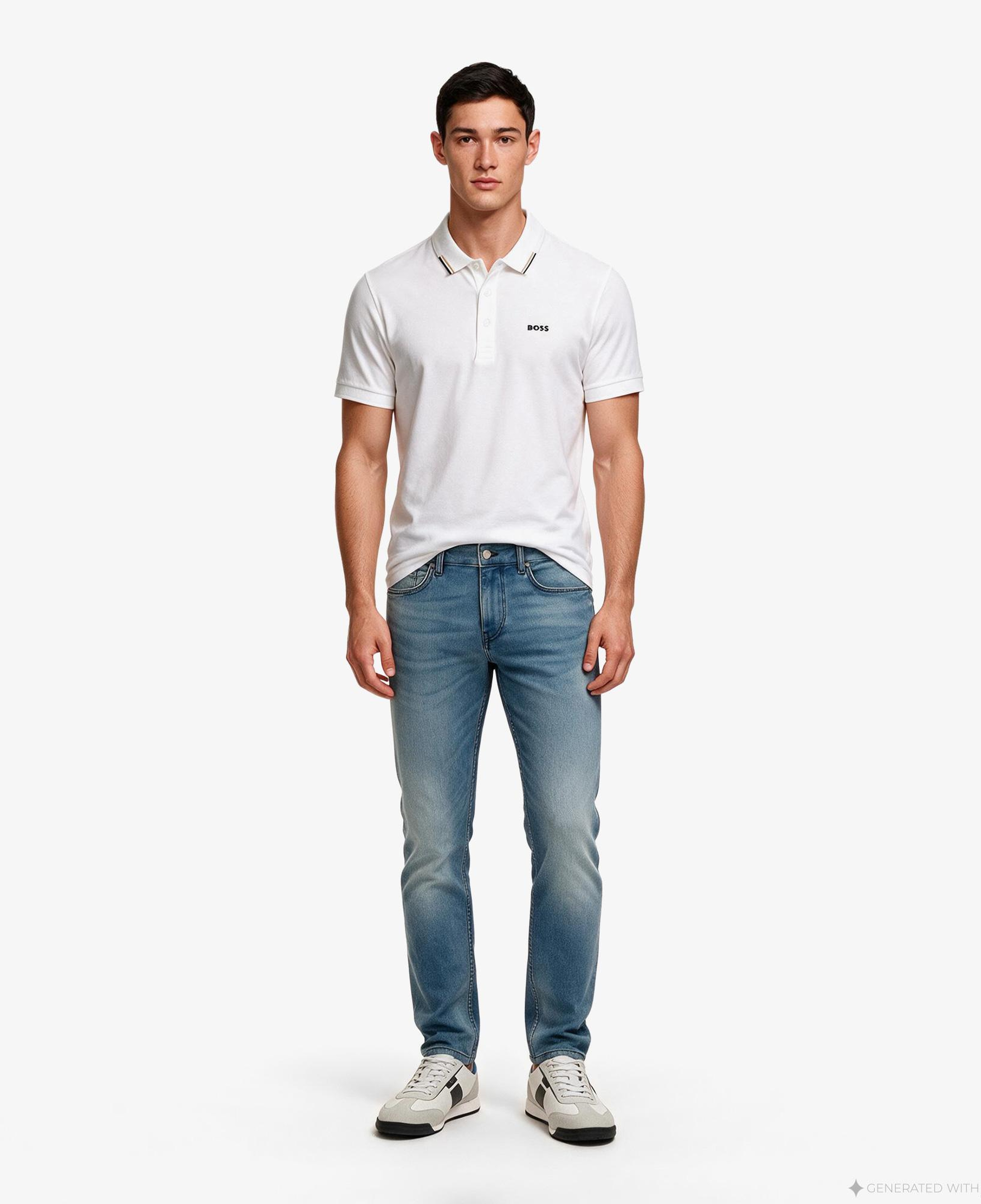 Boss Goc Swing Paddy Erkek Beyaz Polo