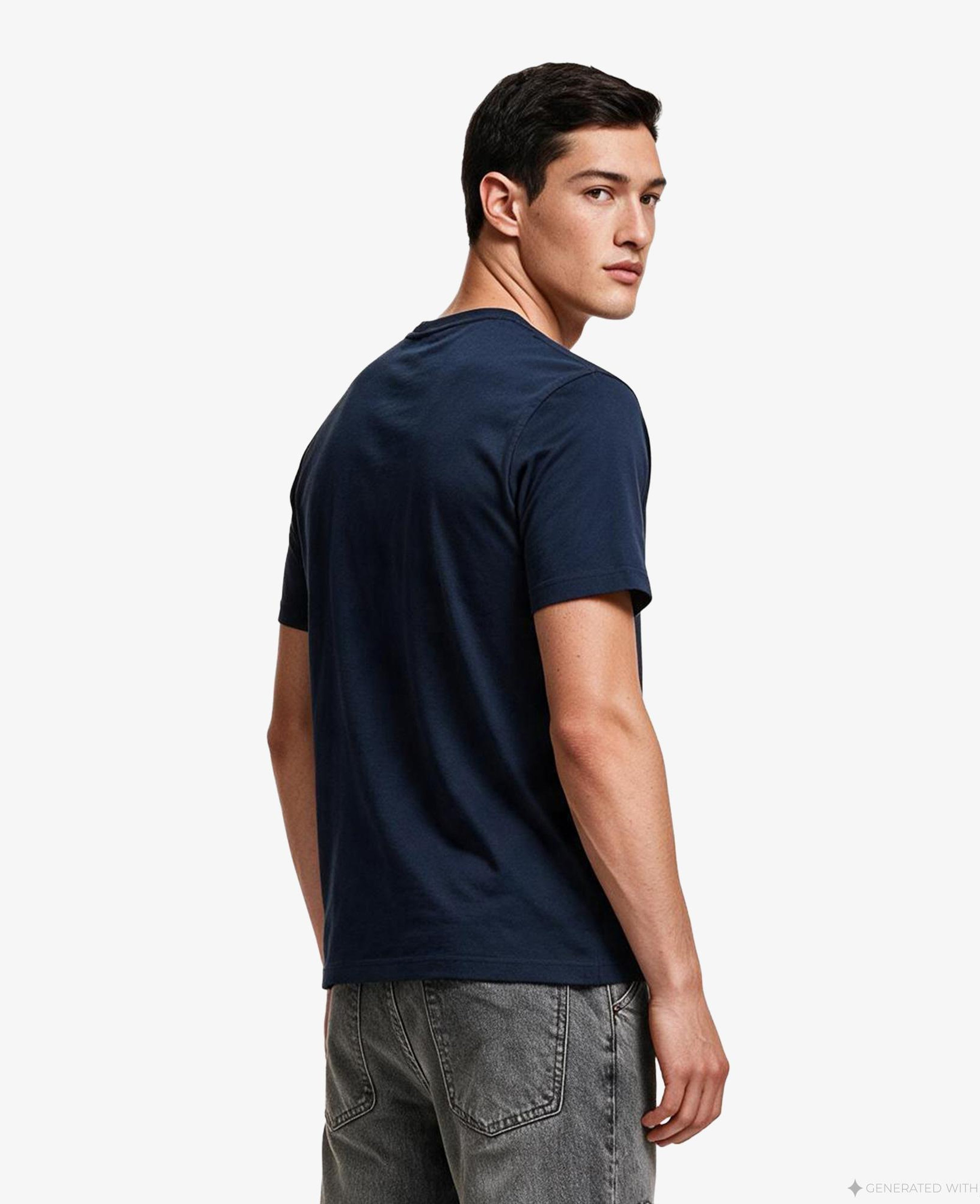 Boss Logo Erkek Lacivert T-Shirt