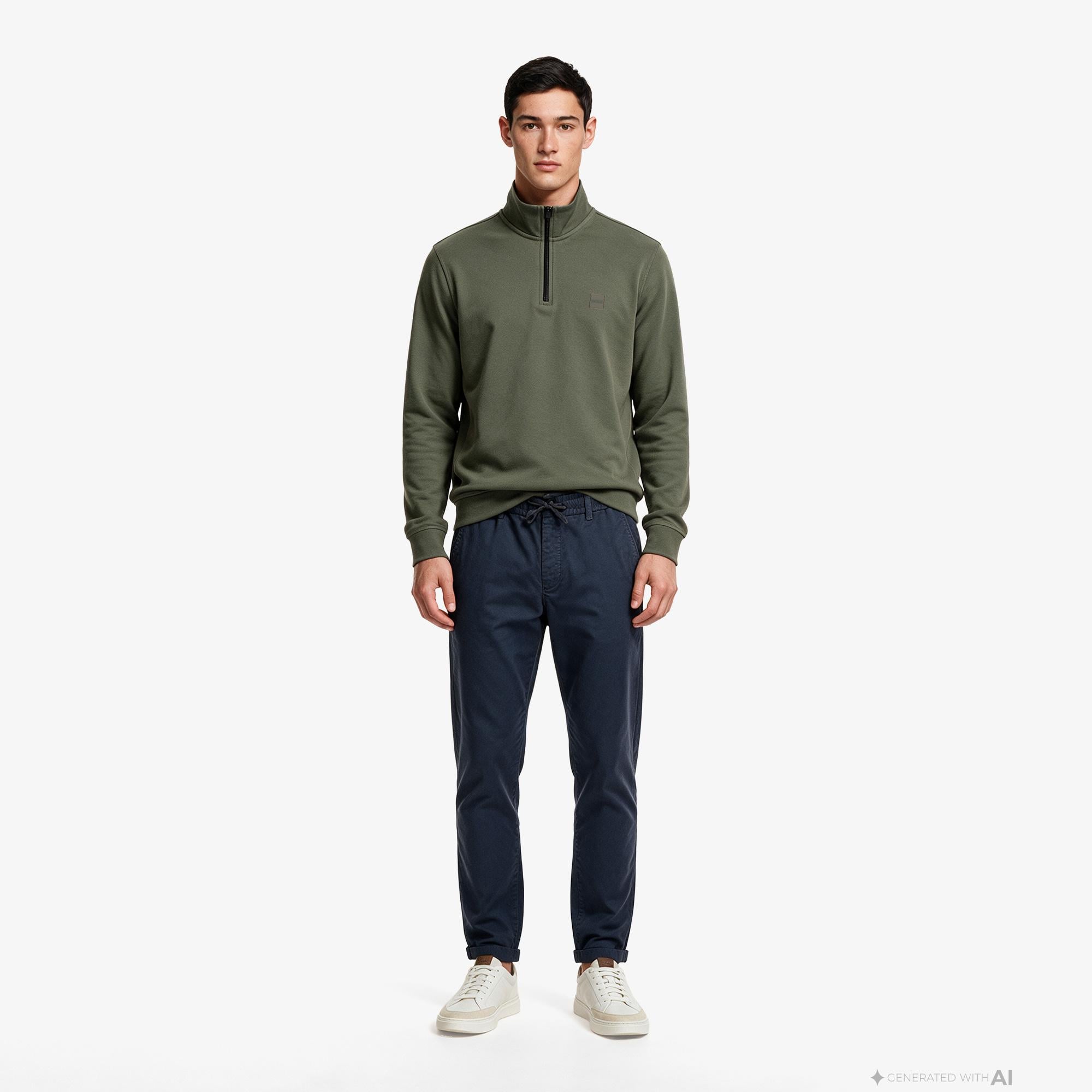 Boss Zetrust Erkek Yeşil Sweatshirt