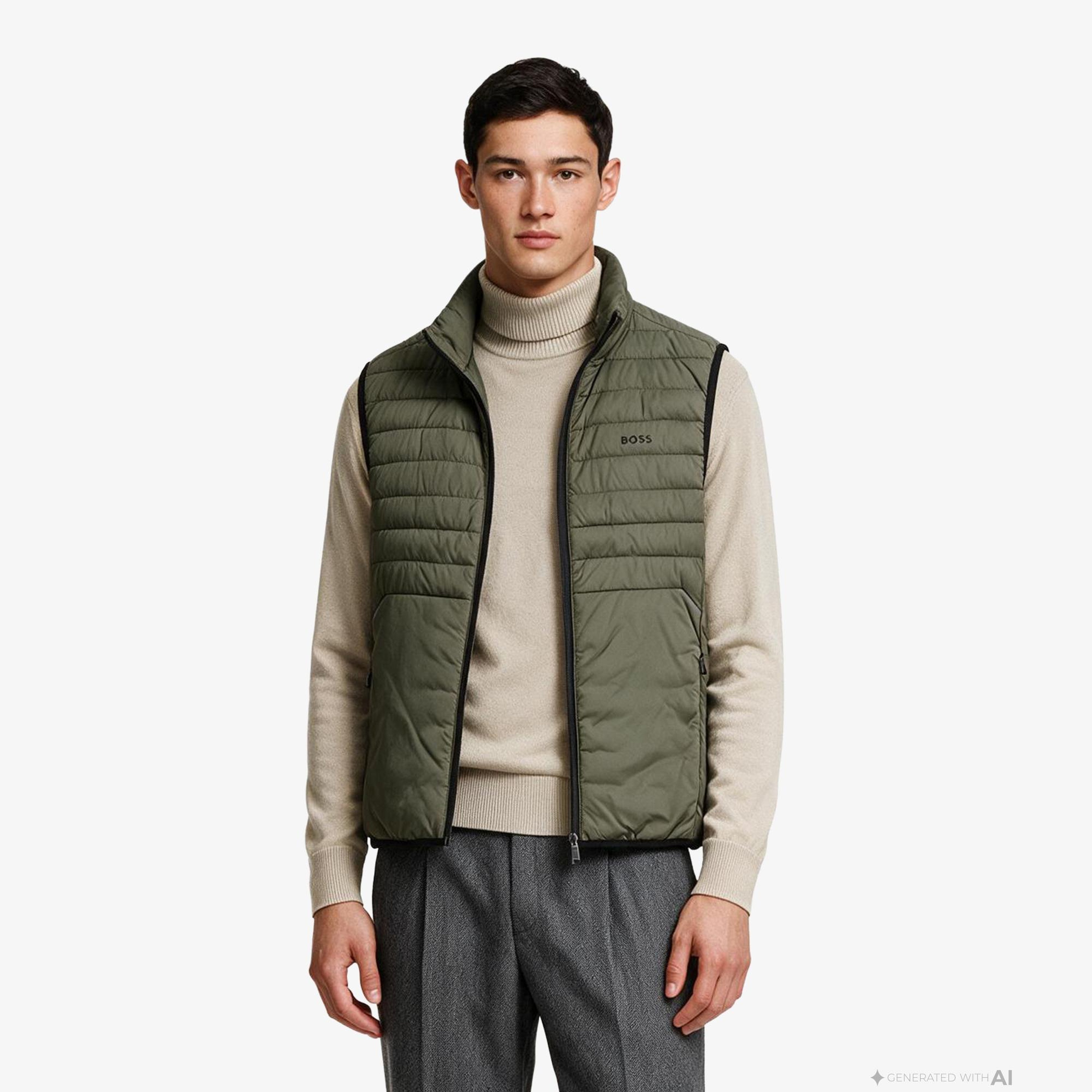 Boss Urbanex Erkek Yeşil Yelek