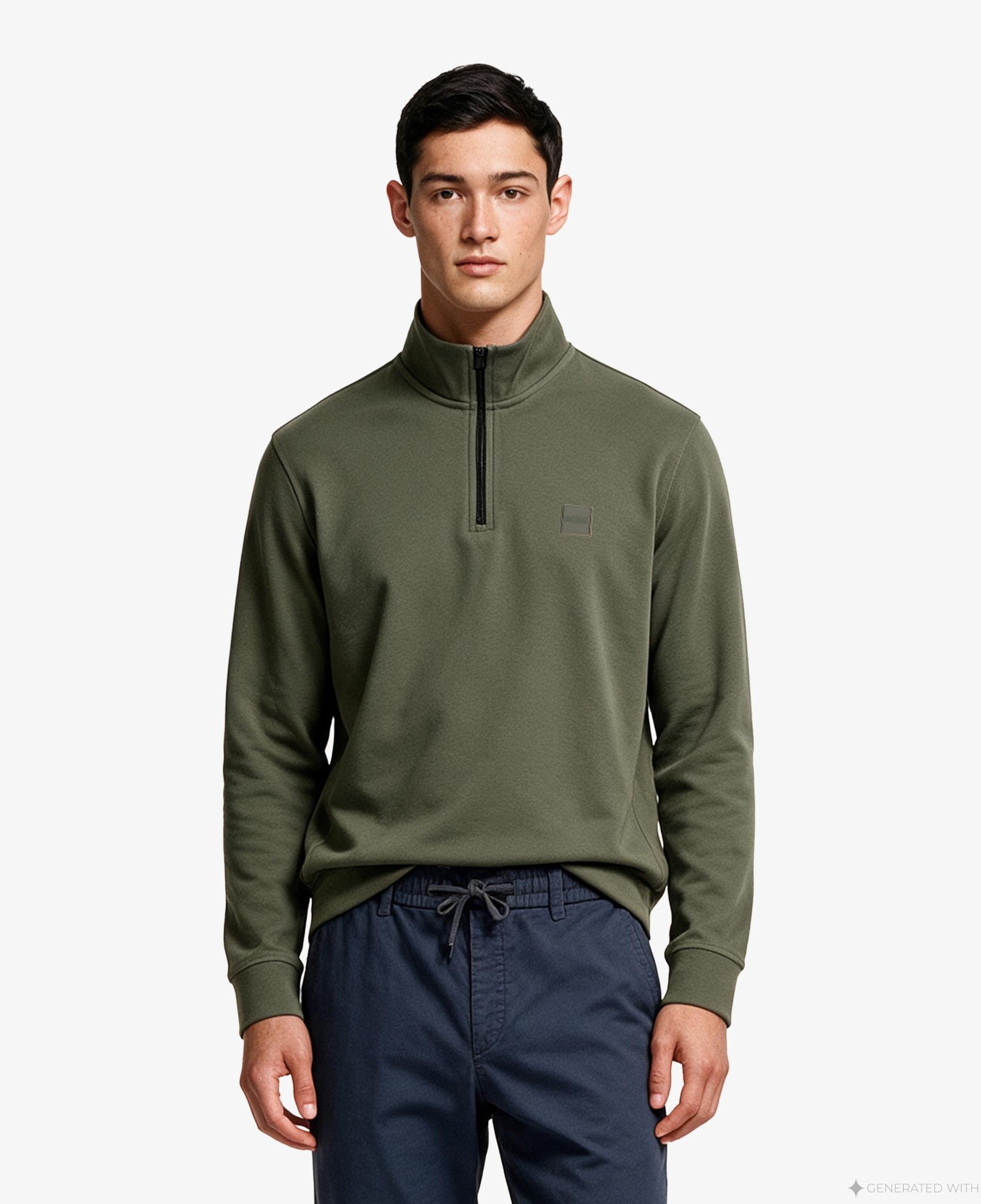 Boss Zetrust Erkek Yeşil Sweatshirt