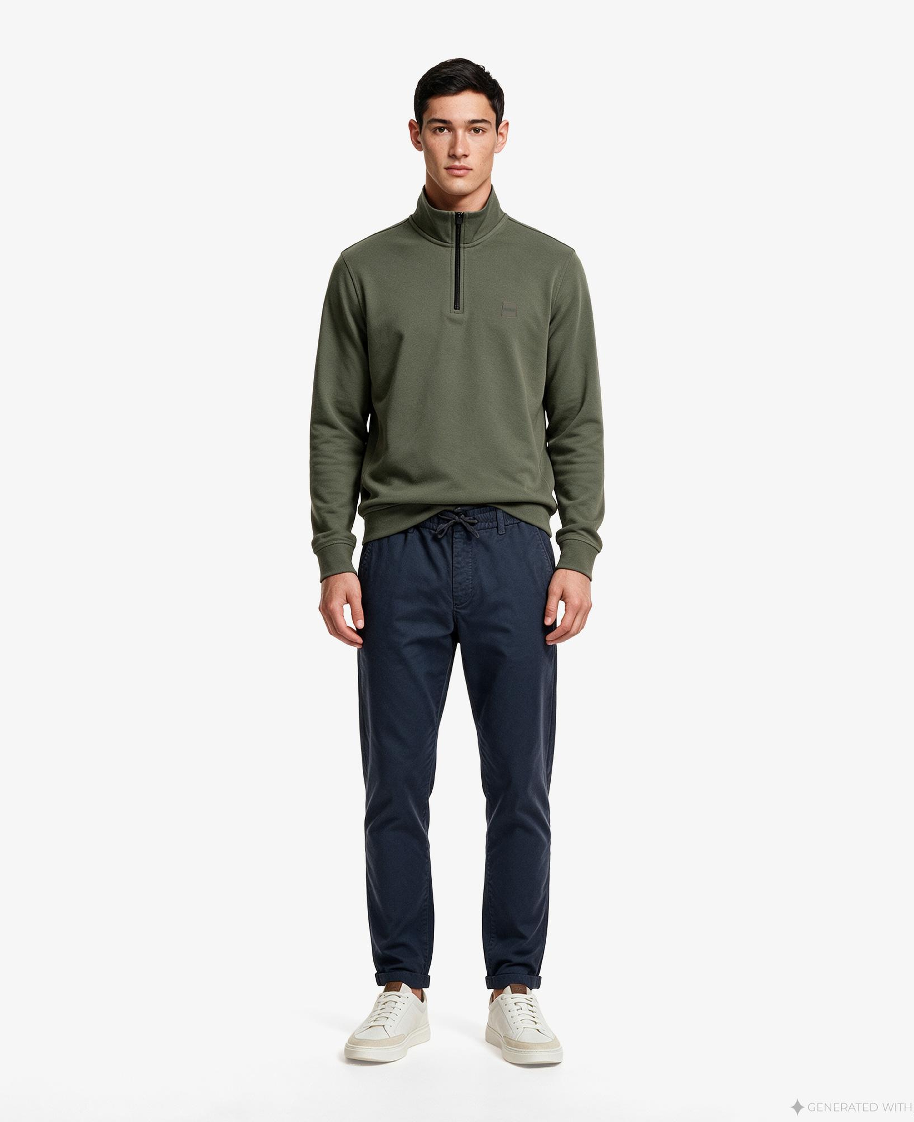 Boss Zetrust Erkek Yeşil Sweatshirt