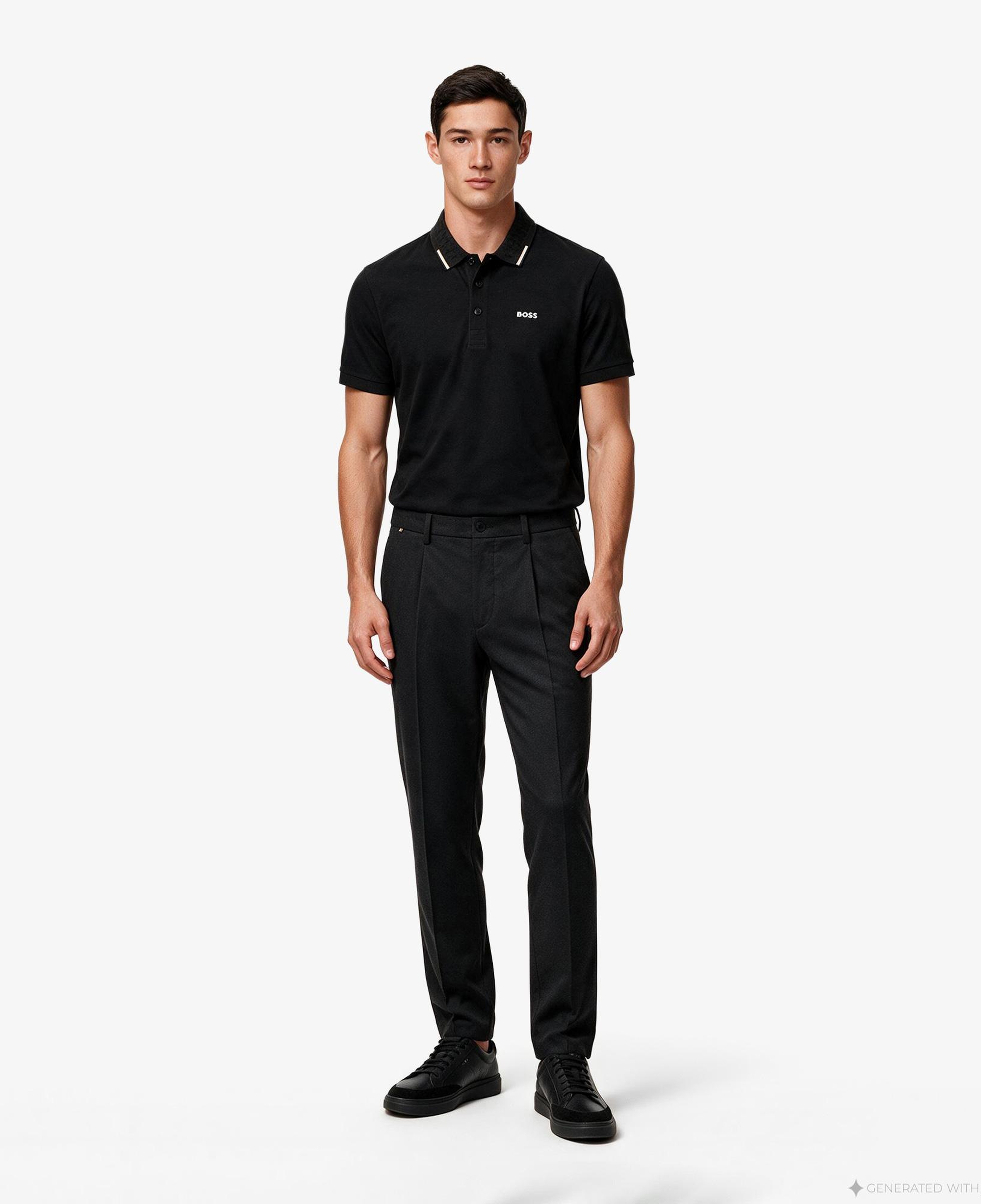 Boss Goc Swing Paddy Erkek Siyah Polo